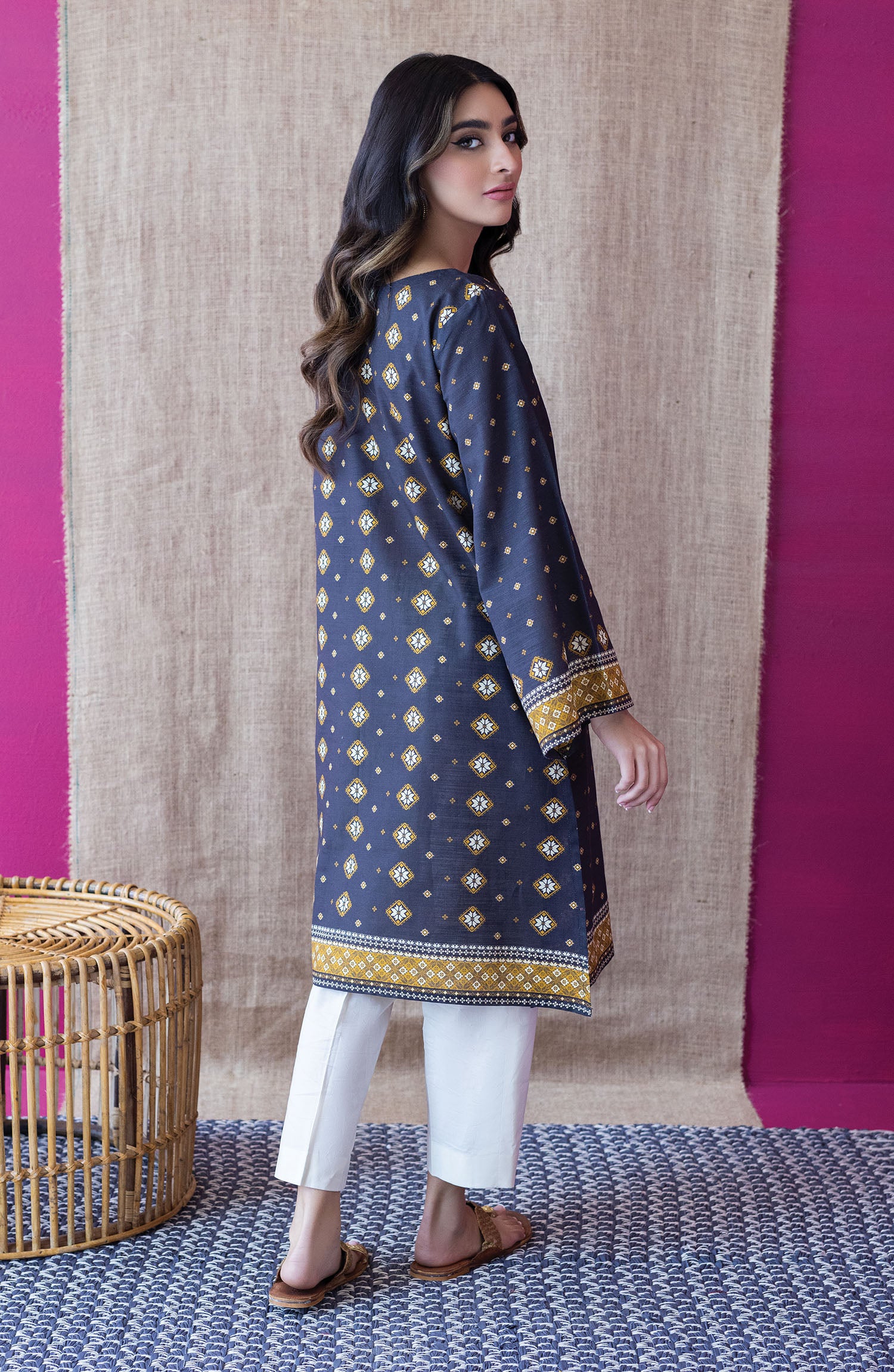HCS-S-22-105/U BROWN KHADDAR SCSHIRT UNSTITCHED SHIRT