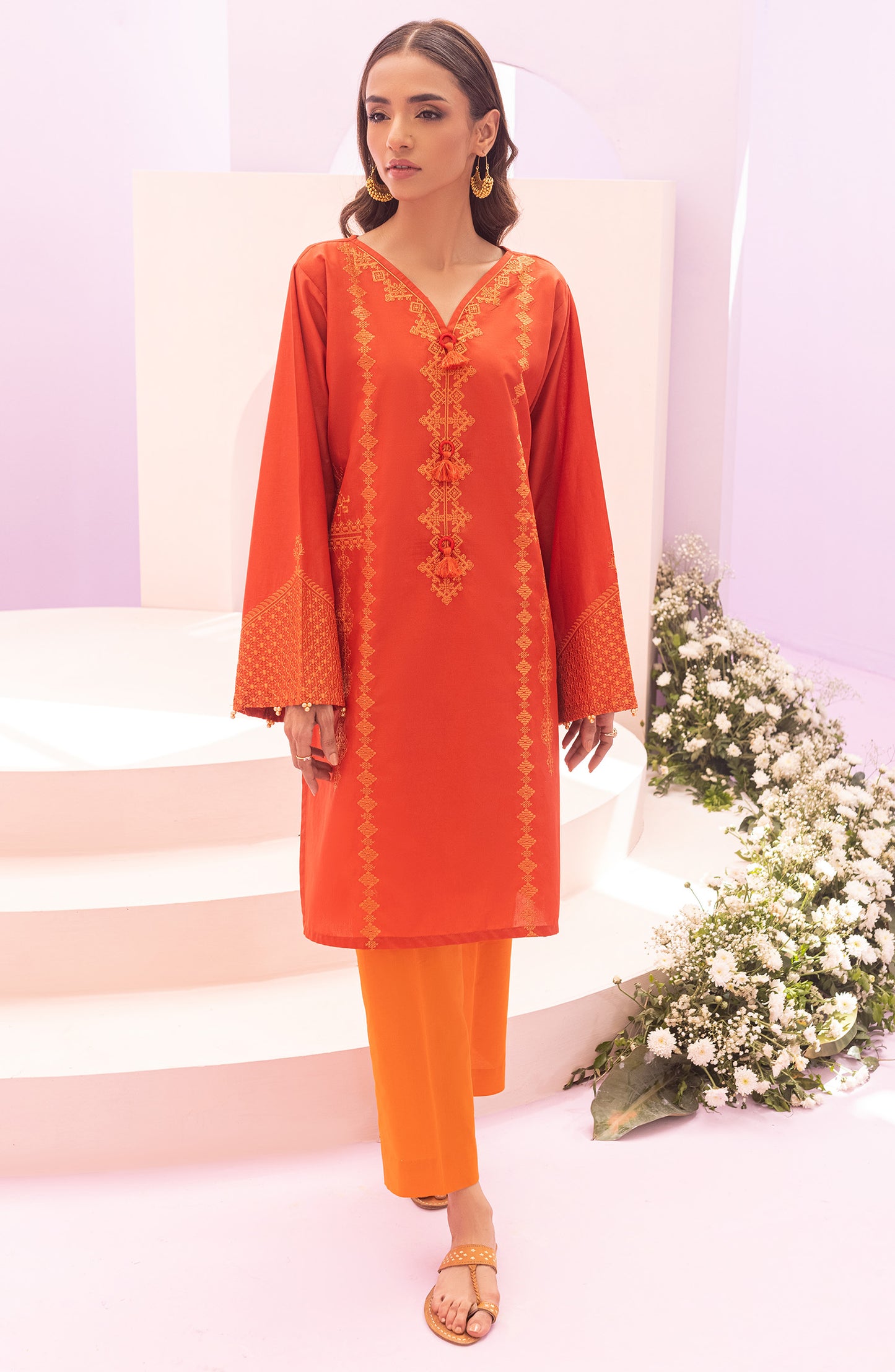 NRHC-125/S ORANGE LAWN SCSHIRT READY TO WEAR SHIRT