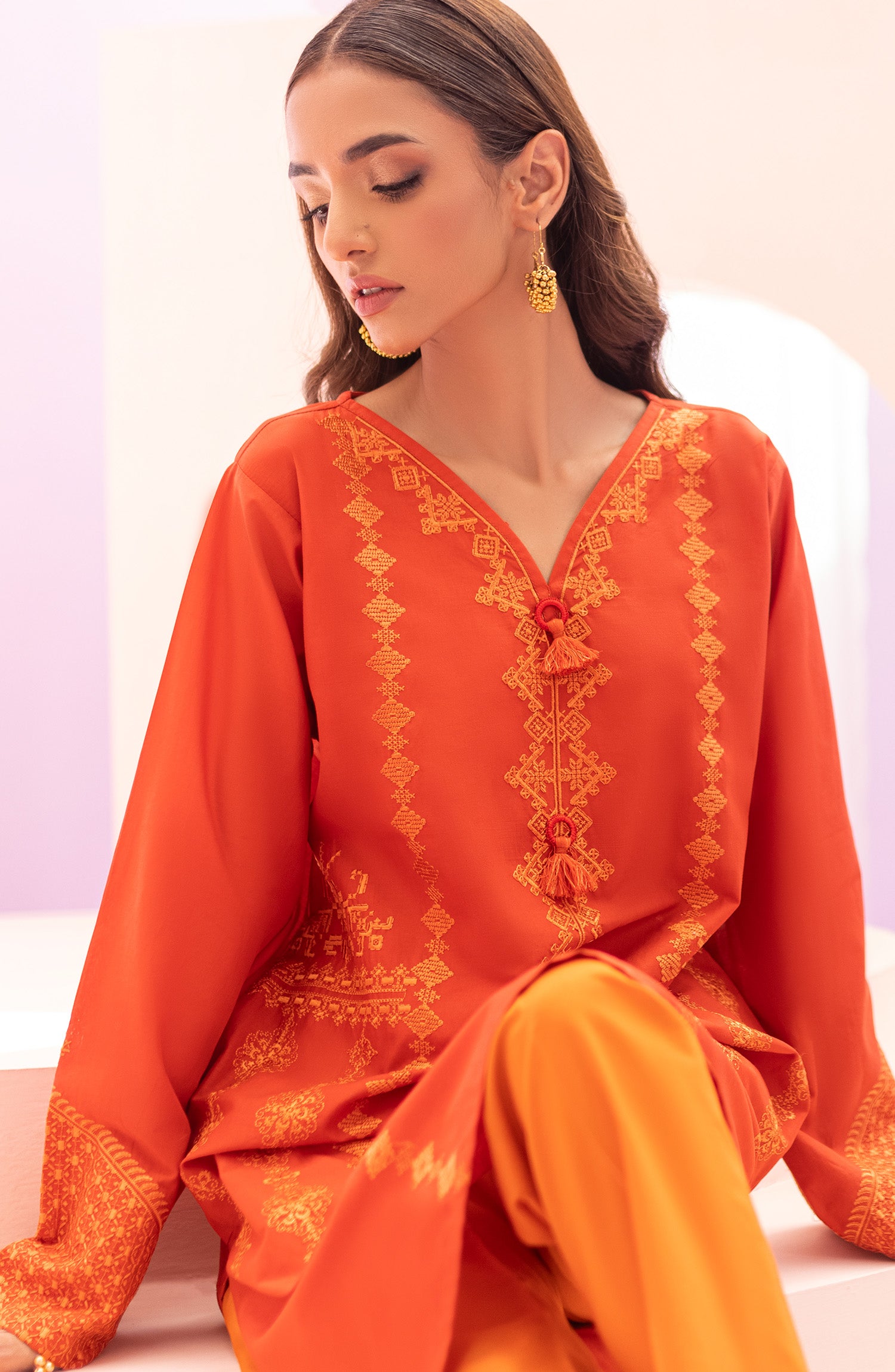 NRHC-125/S ORANGE LAWN SCSHIRT READY TO WEAR SHIRT