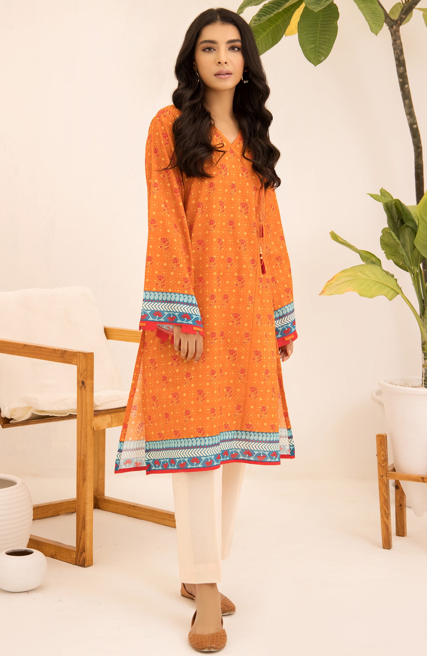 Unstitched 1 Piece Printed Lawn Shirt
