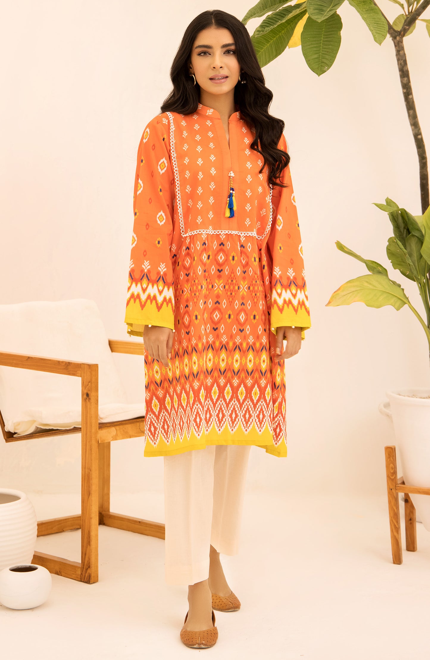Unstitched 1 Piece Printed lawn Shirt