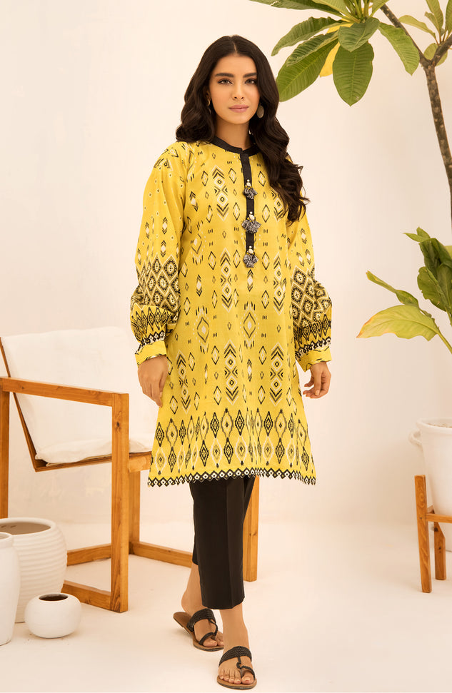 Unstitched 1 Piece Printed Lawn Shirt