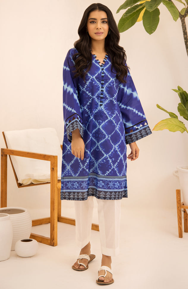 Unstitched 1 Piece Printed Lawn Shirt
