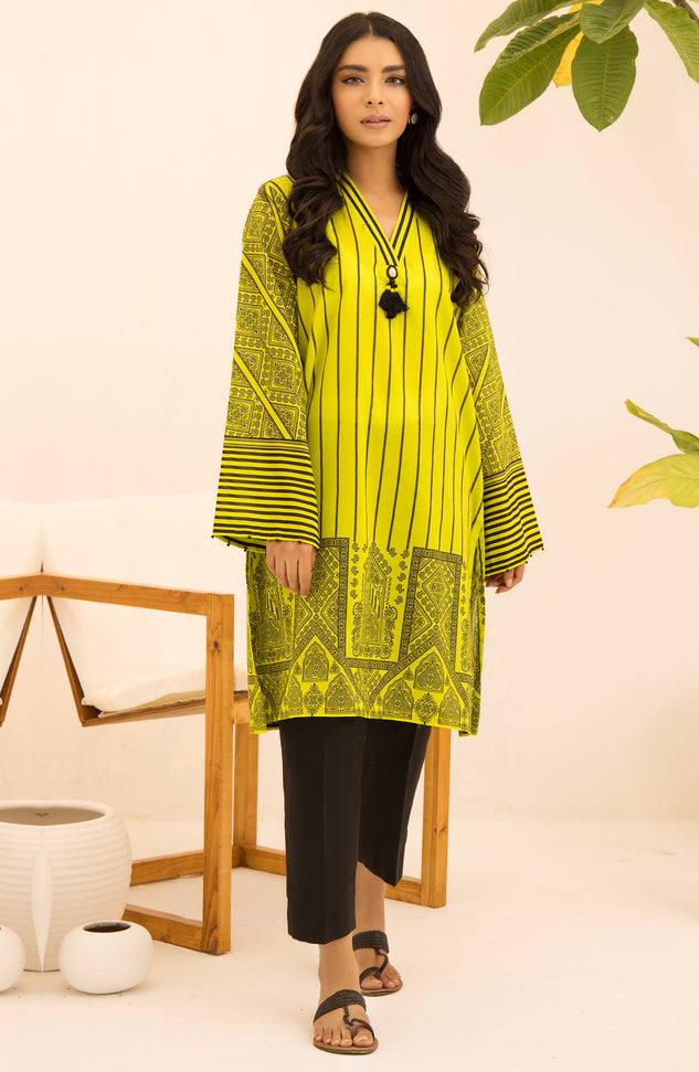 Unstitched 1 Piece Printed Lawn Shirt