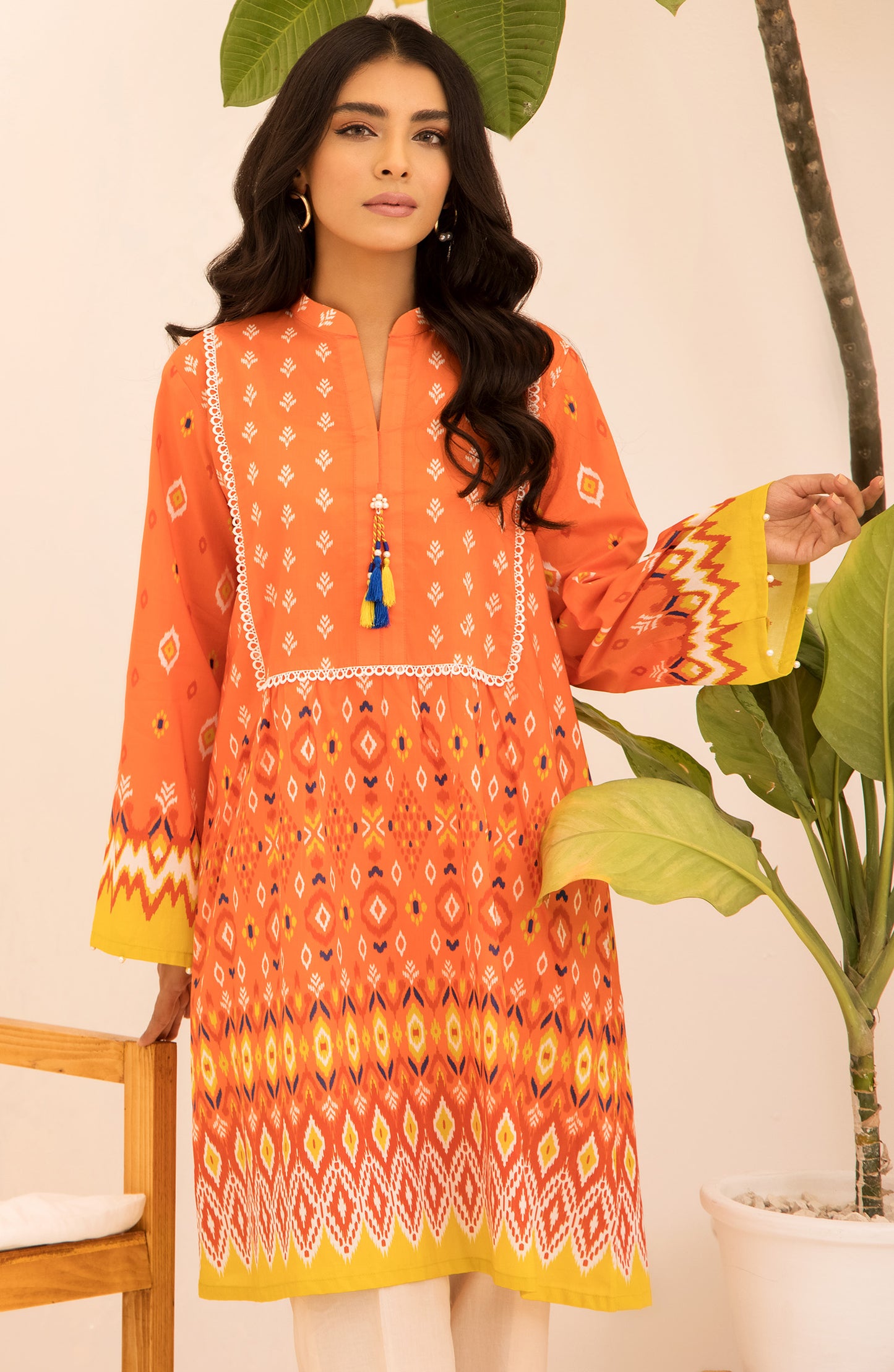 Unstitched 1 Piece Printed lawn Shirt