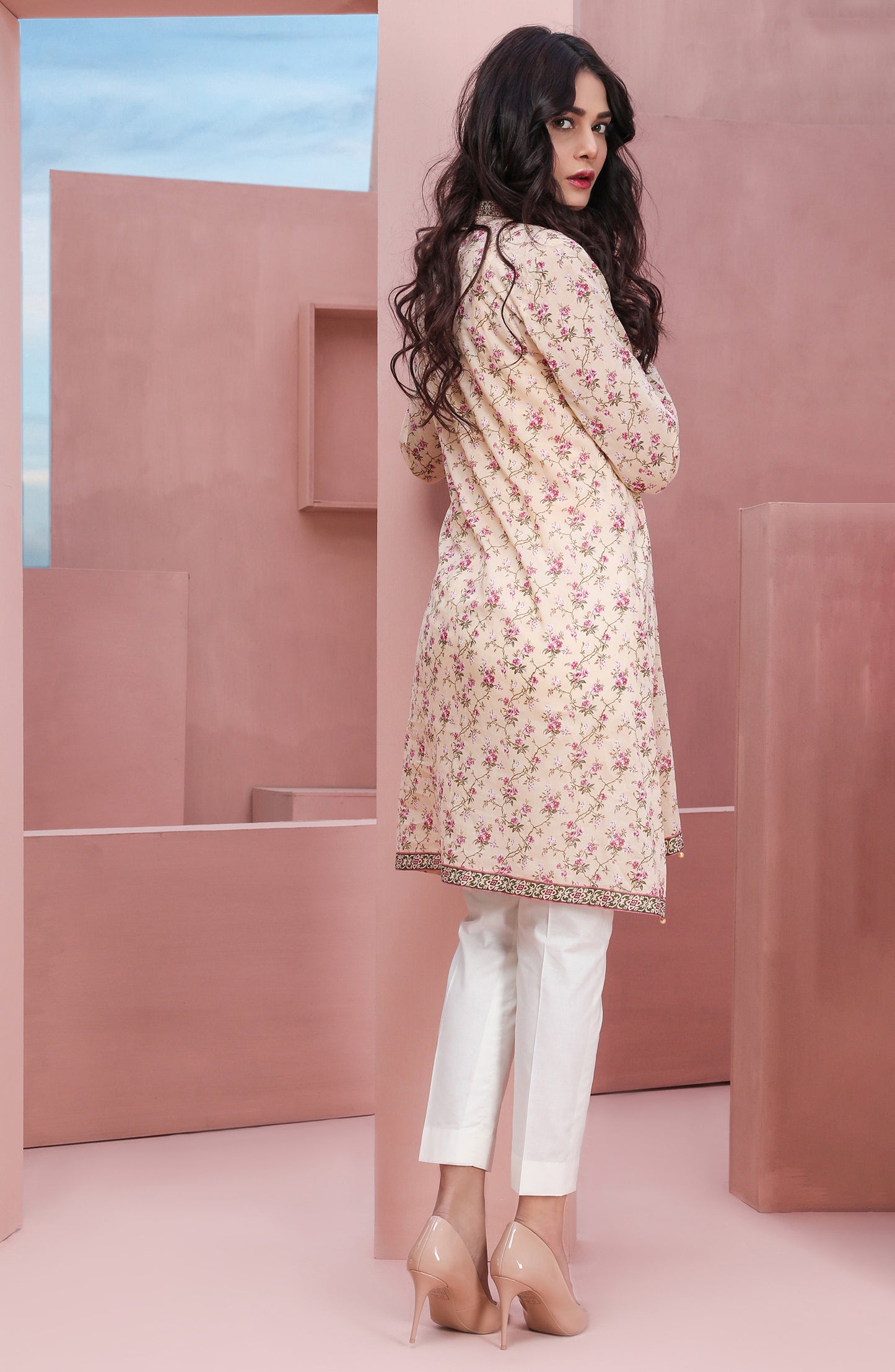 Unstitched 1 Piece Printed Lawn Shirt