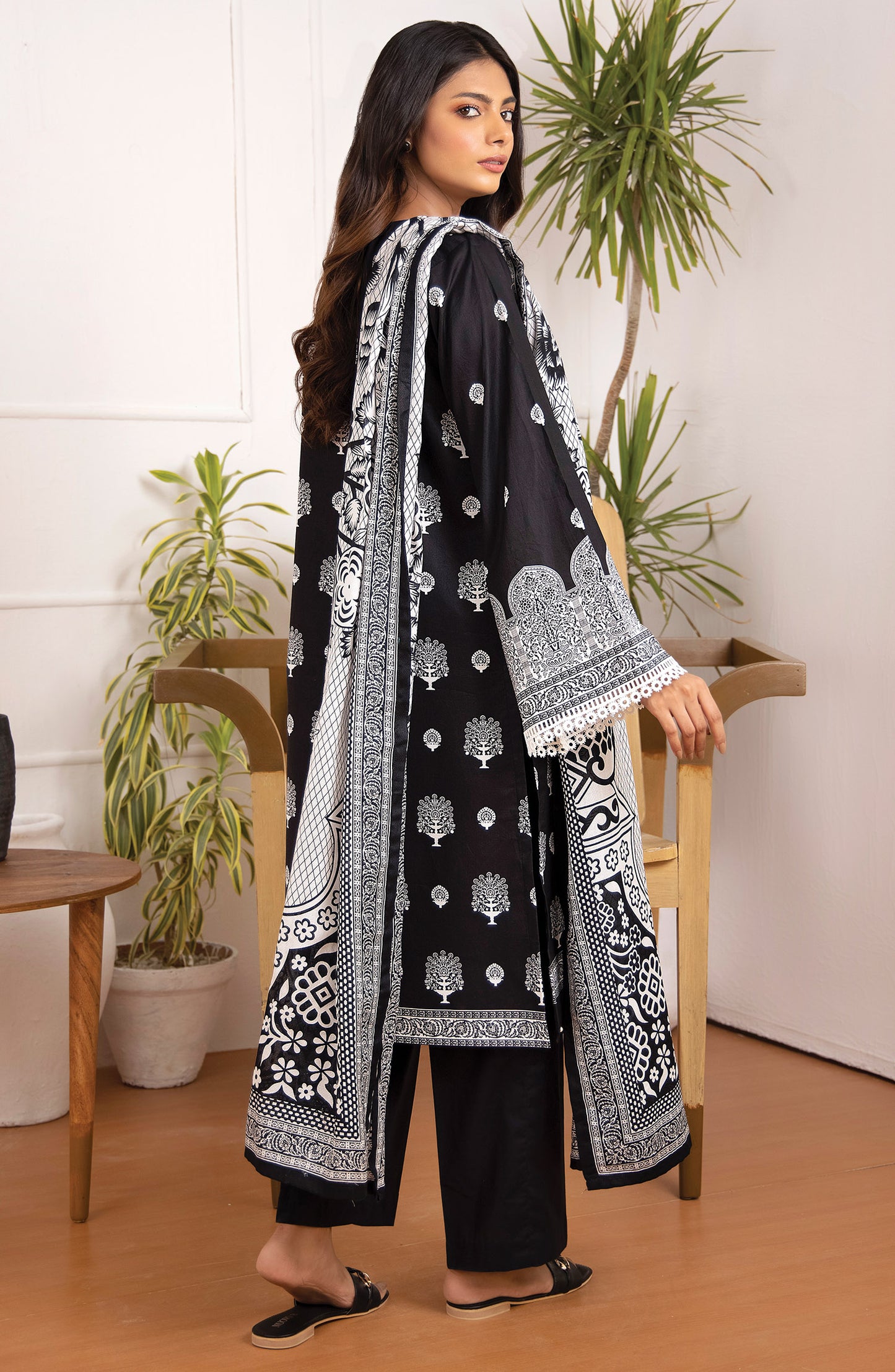 Unstitched 3 Piece Printed Lawn Suit