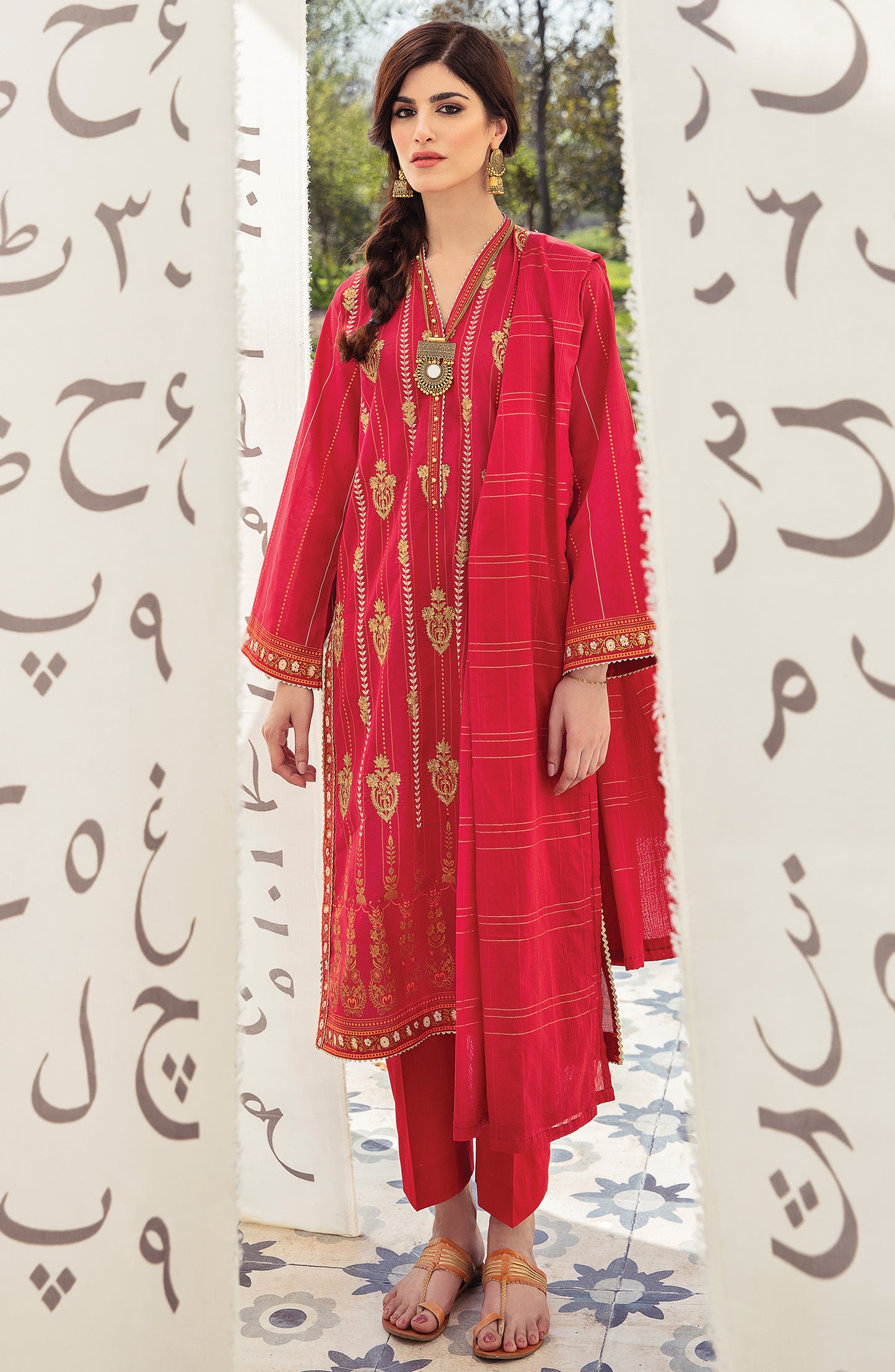 Unstitched 3 Piece Embroidered Lawn Suit