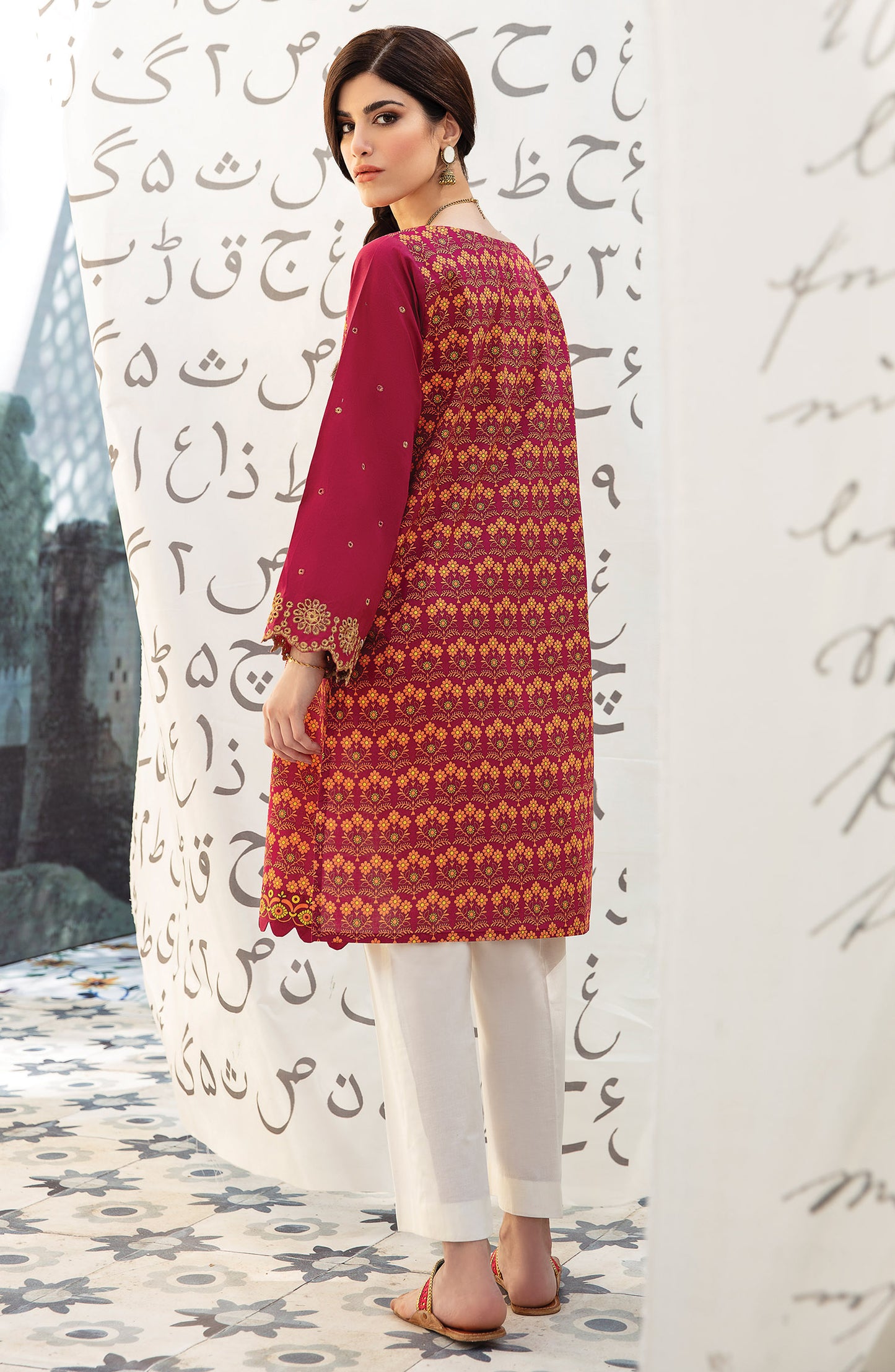 Stitched 1 Piece Embroidered Cambric Shirt