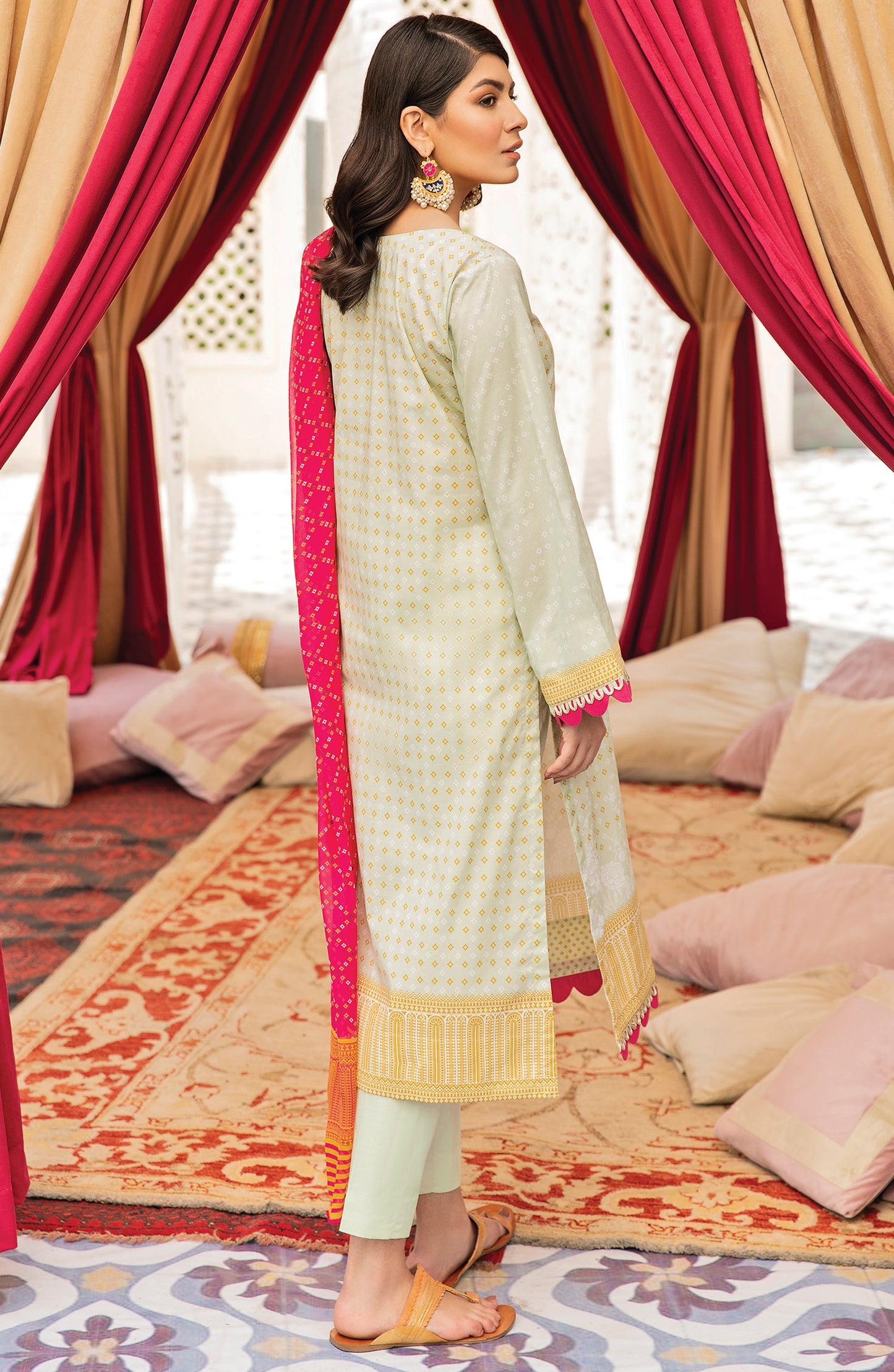 Unstitched 3 Piece Embroidered Lawn Suit