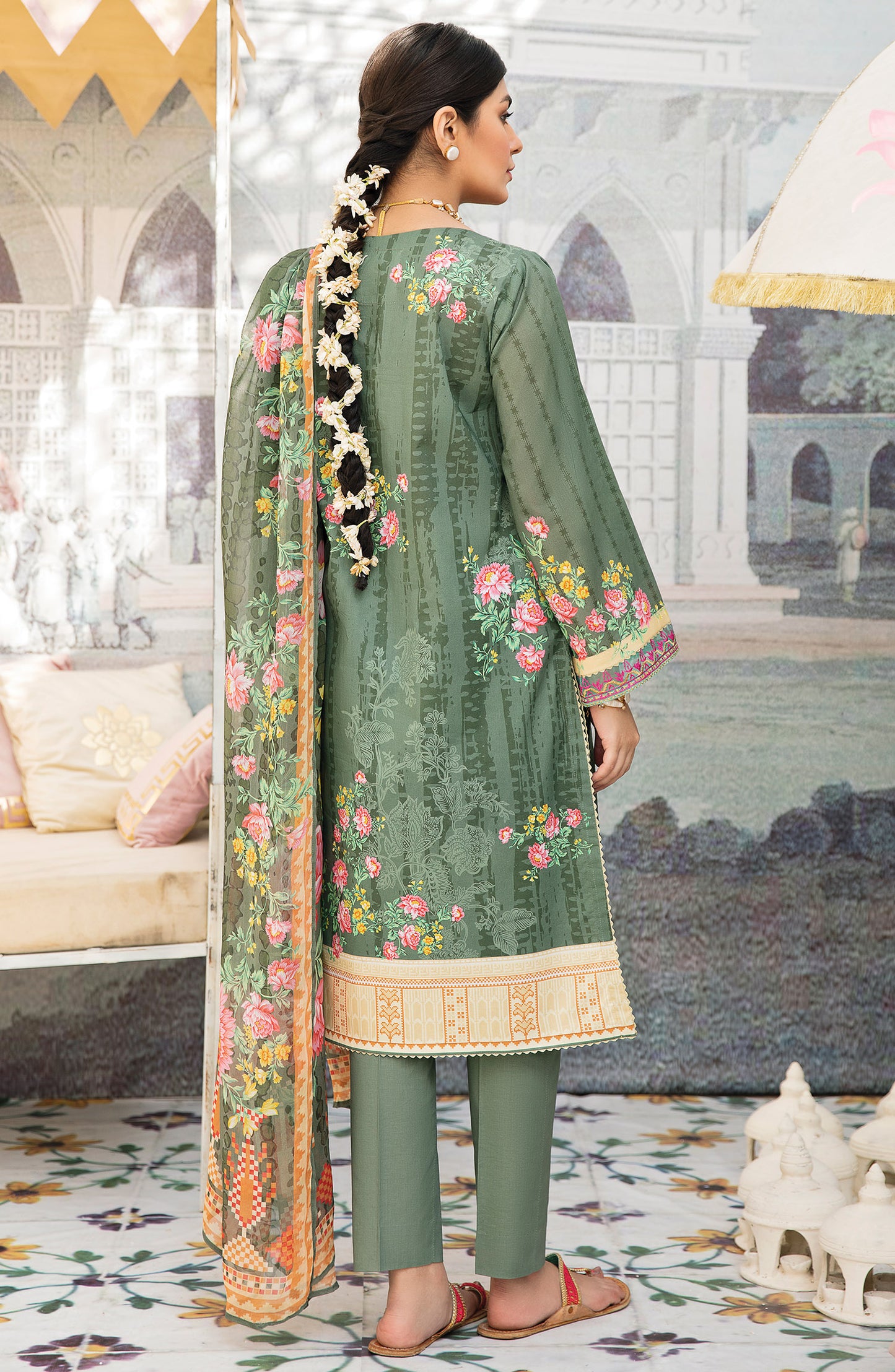 Unstitched 3 Piece Embroidered Lawn Suit