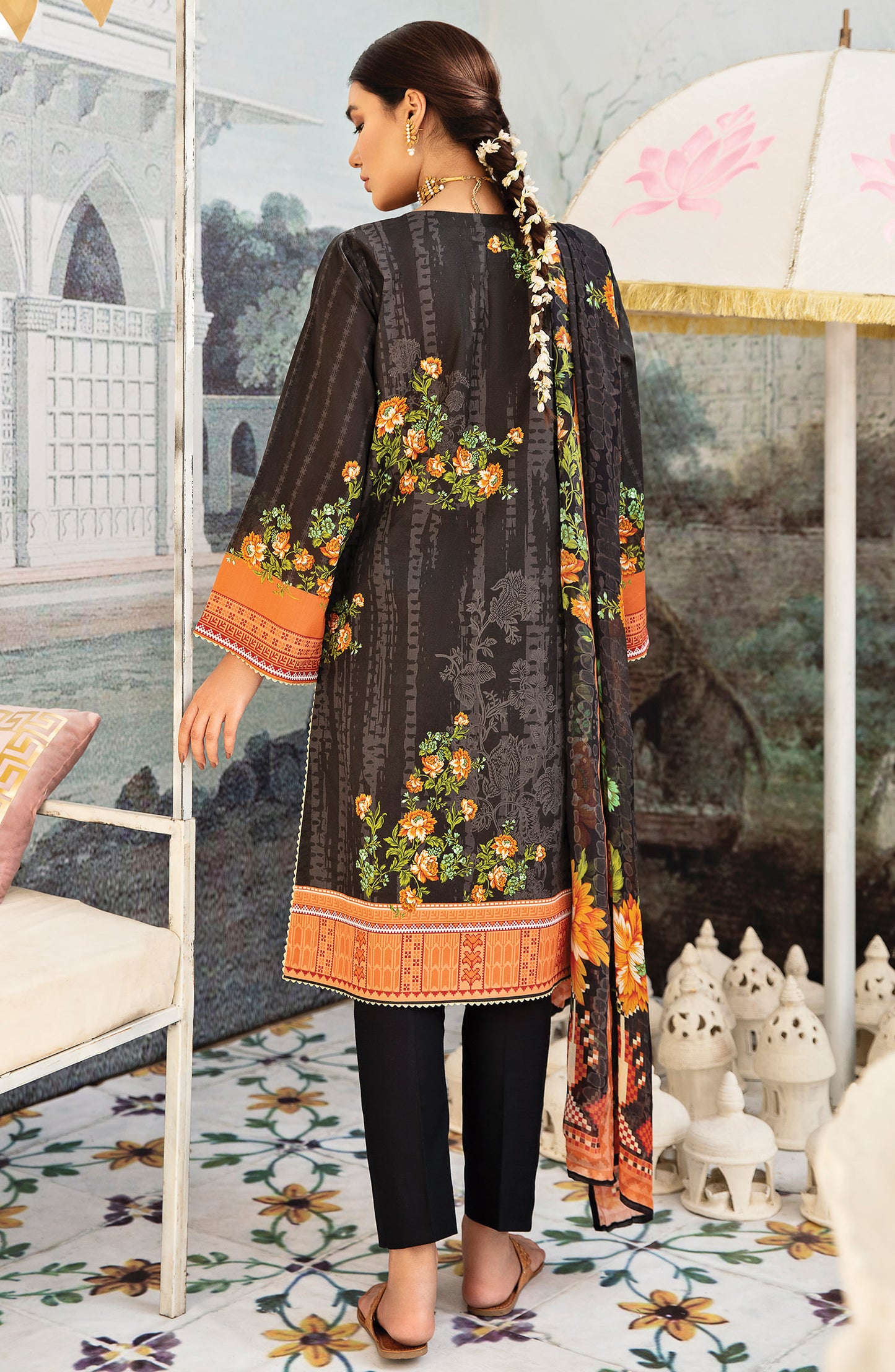 Unstitched 3 Piece Embroidered Lawn Suit