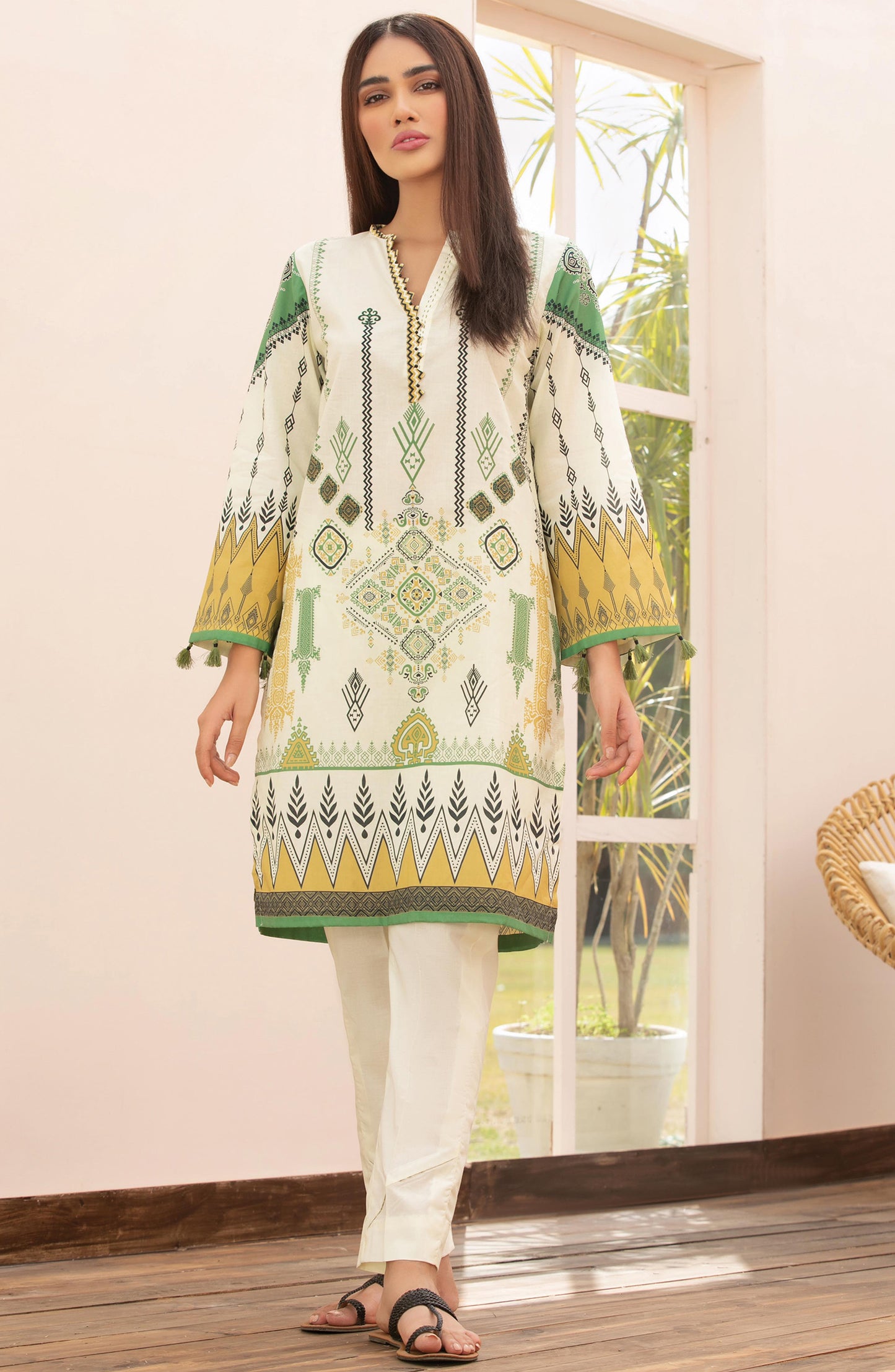 Unstitched 2 Piece Printed Lawn Shirt Trouser