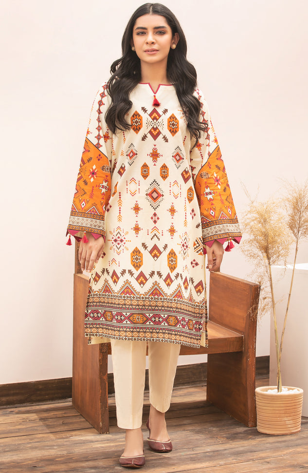 Unstitched 1 Piece Printed Lawn Shirt