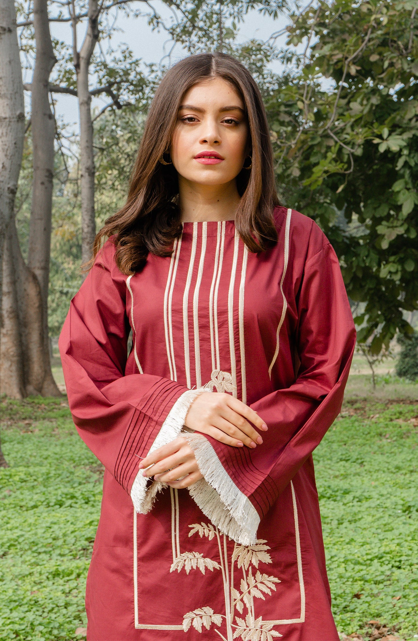 Stitched 1 Piece Embroidered Lawn Shirt