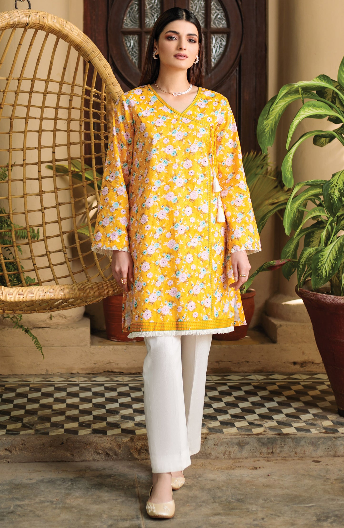 Unstitched 1 Piece Printed Lawn Shirt