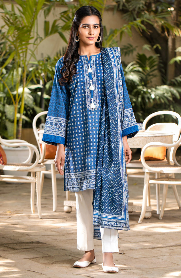 Unstitched 2 Piece Printed Lawn Shirt Dupatta