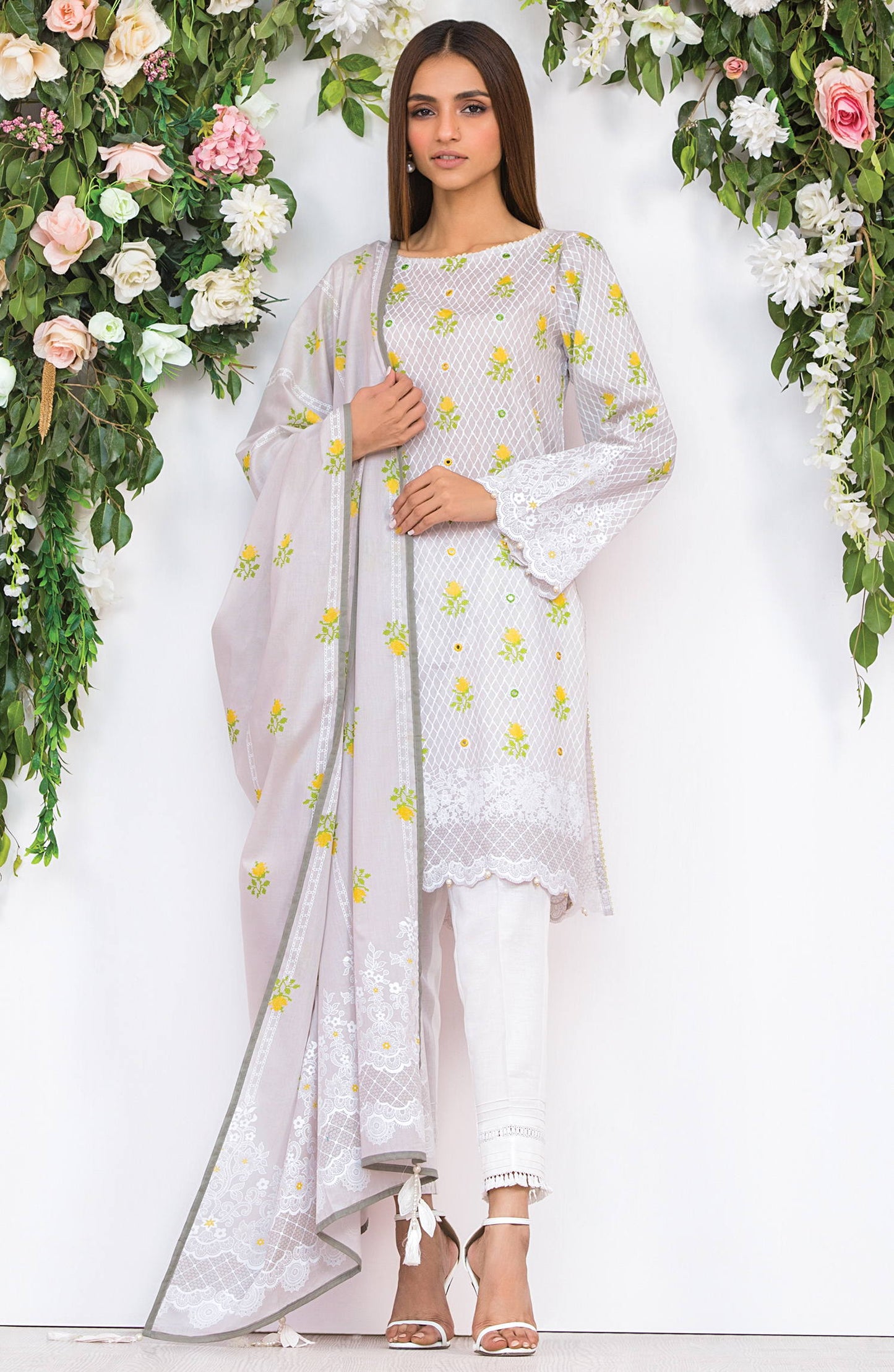 Unstitched 2 Piece Embroidered Lawn Suit (OTL-20-016/B)