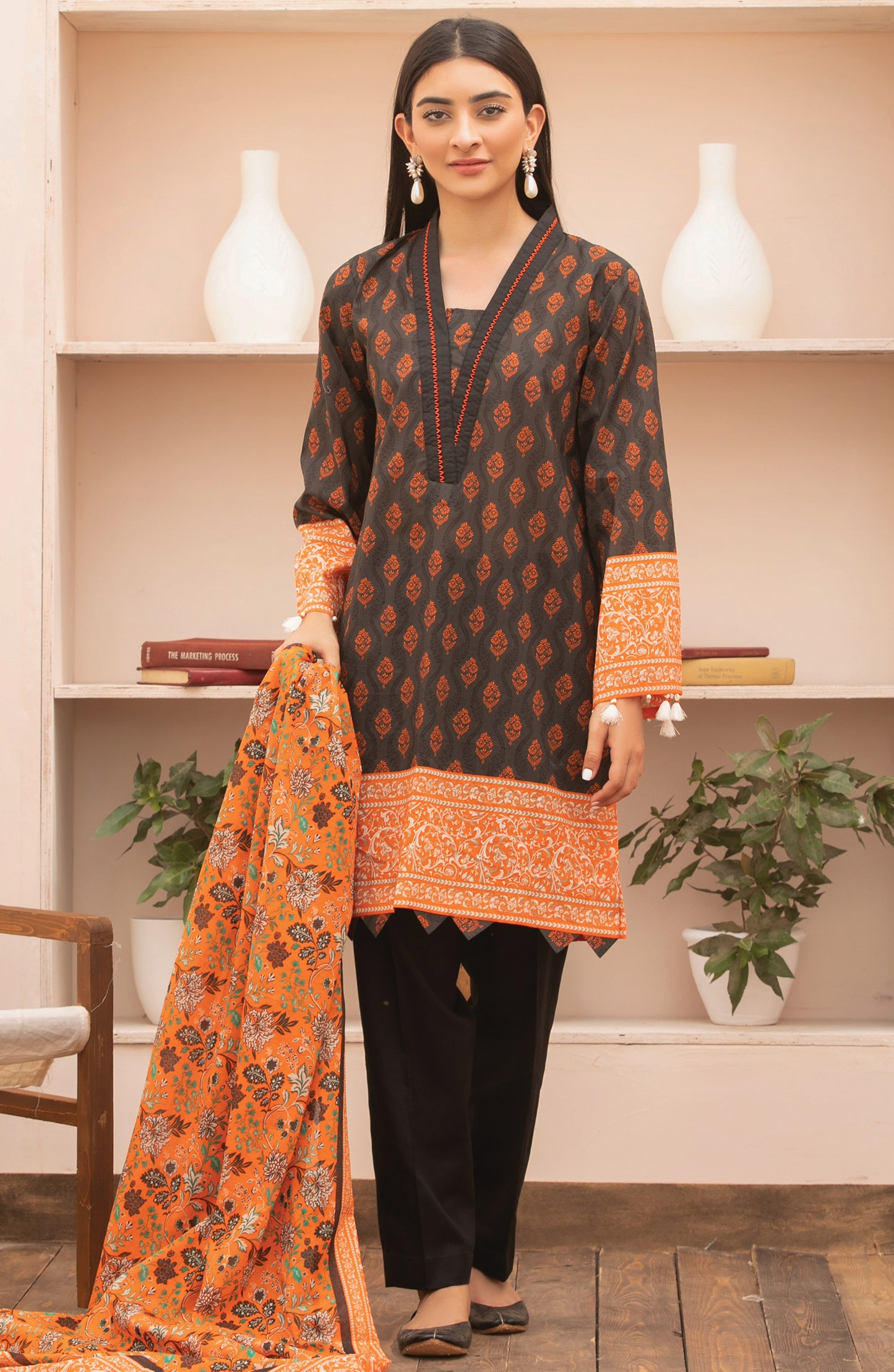 Unstitched 2 Piece Printed Lawn Shirt Dupatta