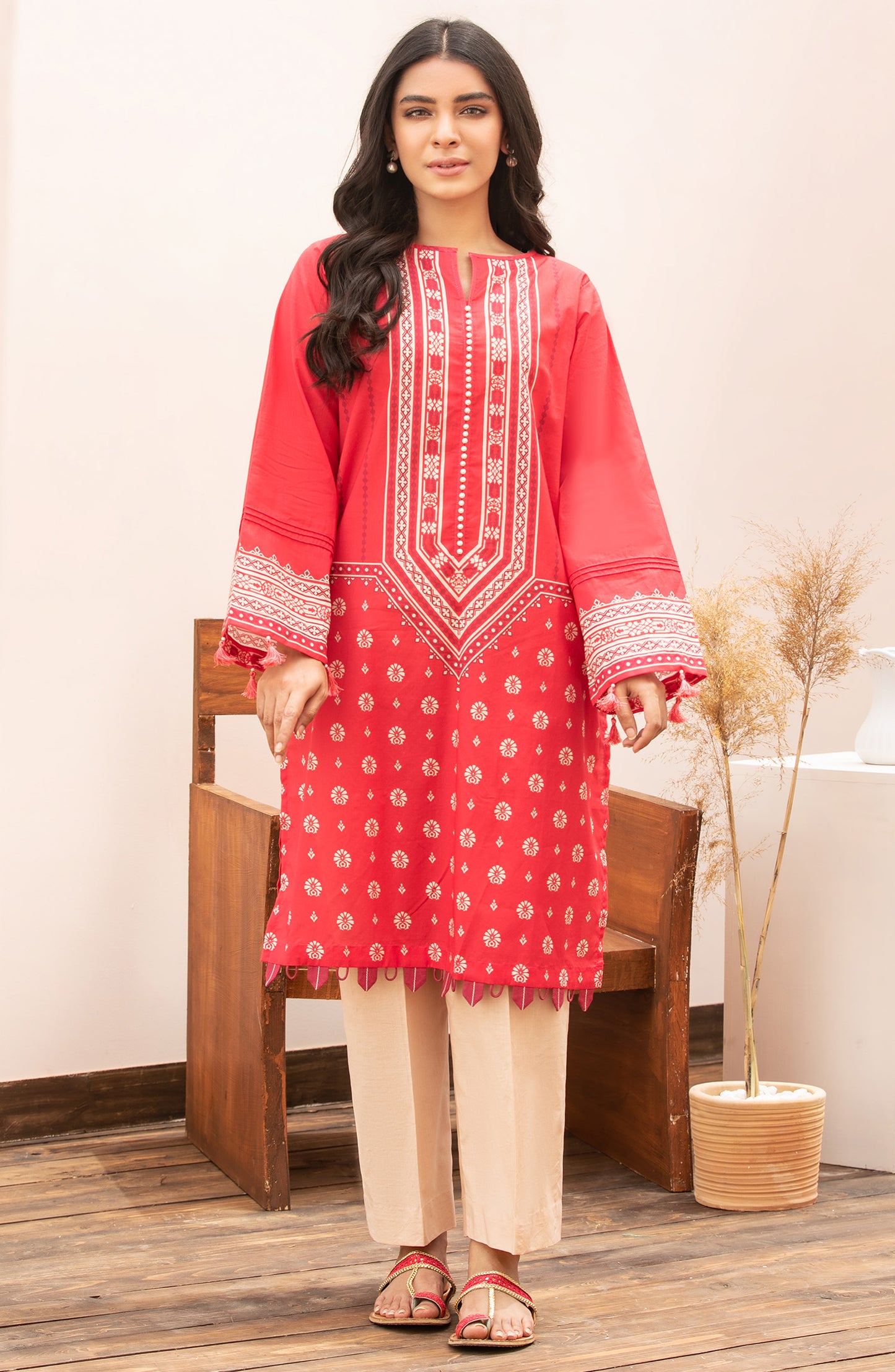 Unstitched 1 Piece Printed Lawn Shirt