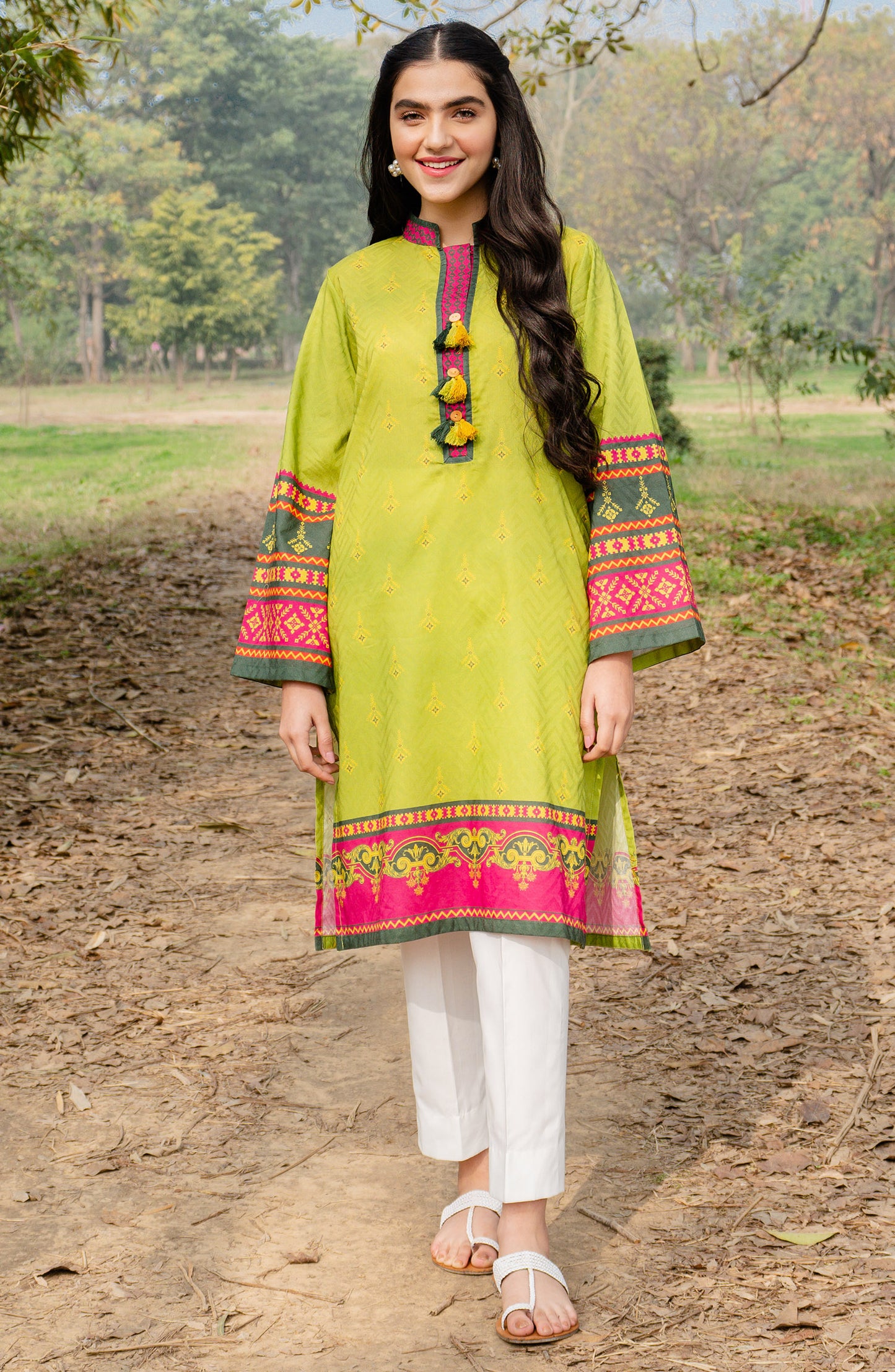 Stitched 1 Piece Printed Jacquard Shirt