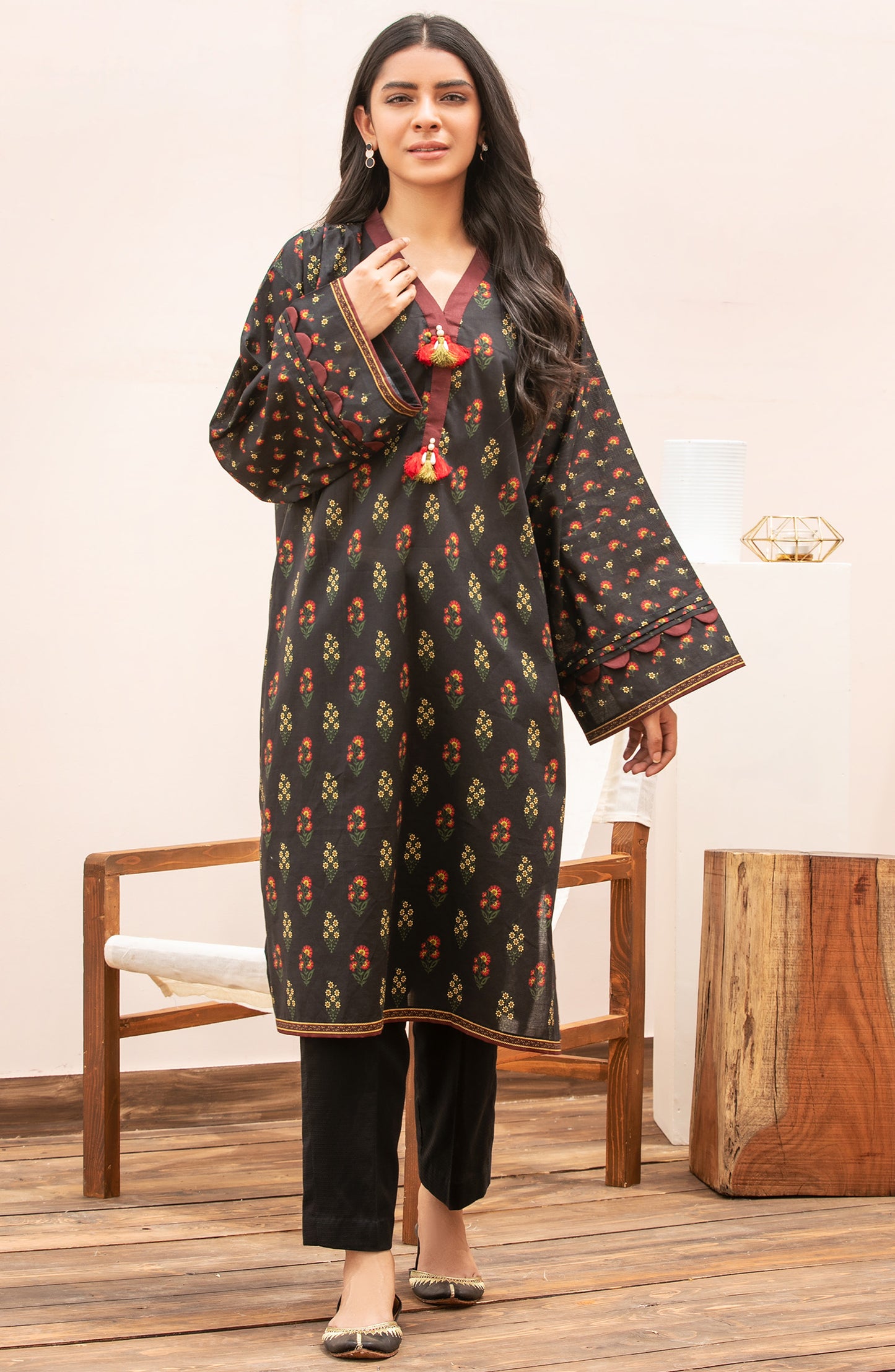 Unstitched 1 Piece Printed Lawn Shirt