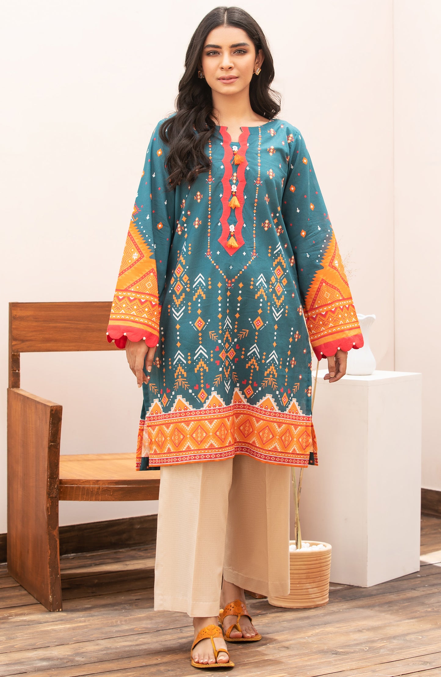 Unstitched 1 Piece Printed Lawn Shirt