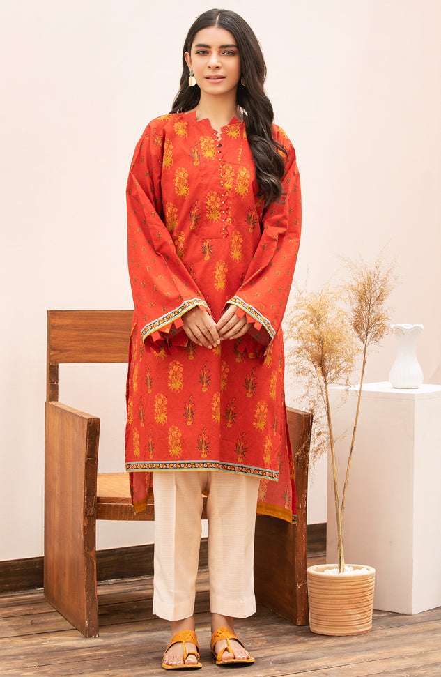 Unstitched 1 Piece Printed Lawn Shirt