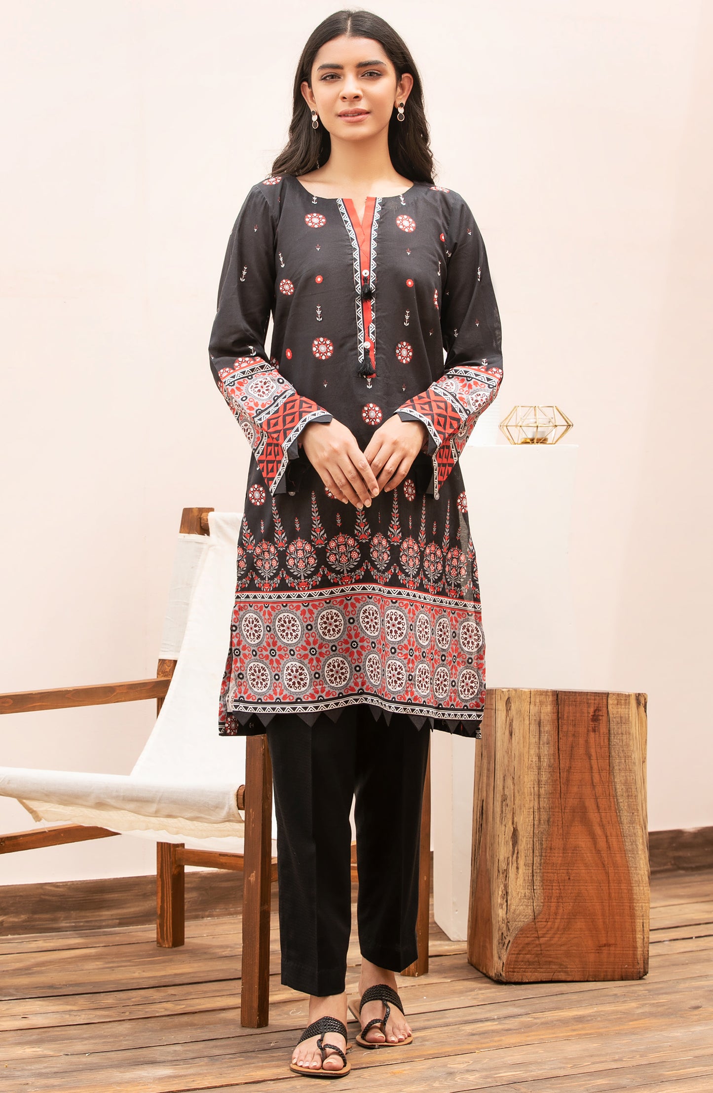 Unstitched 1 Piece Printed Lawn Shirt