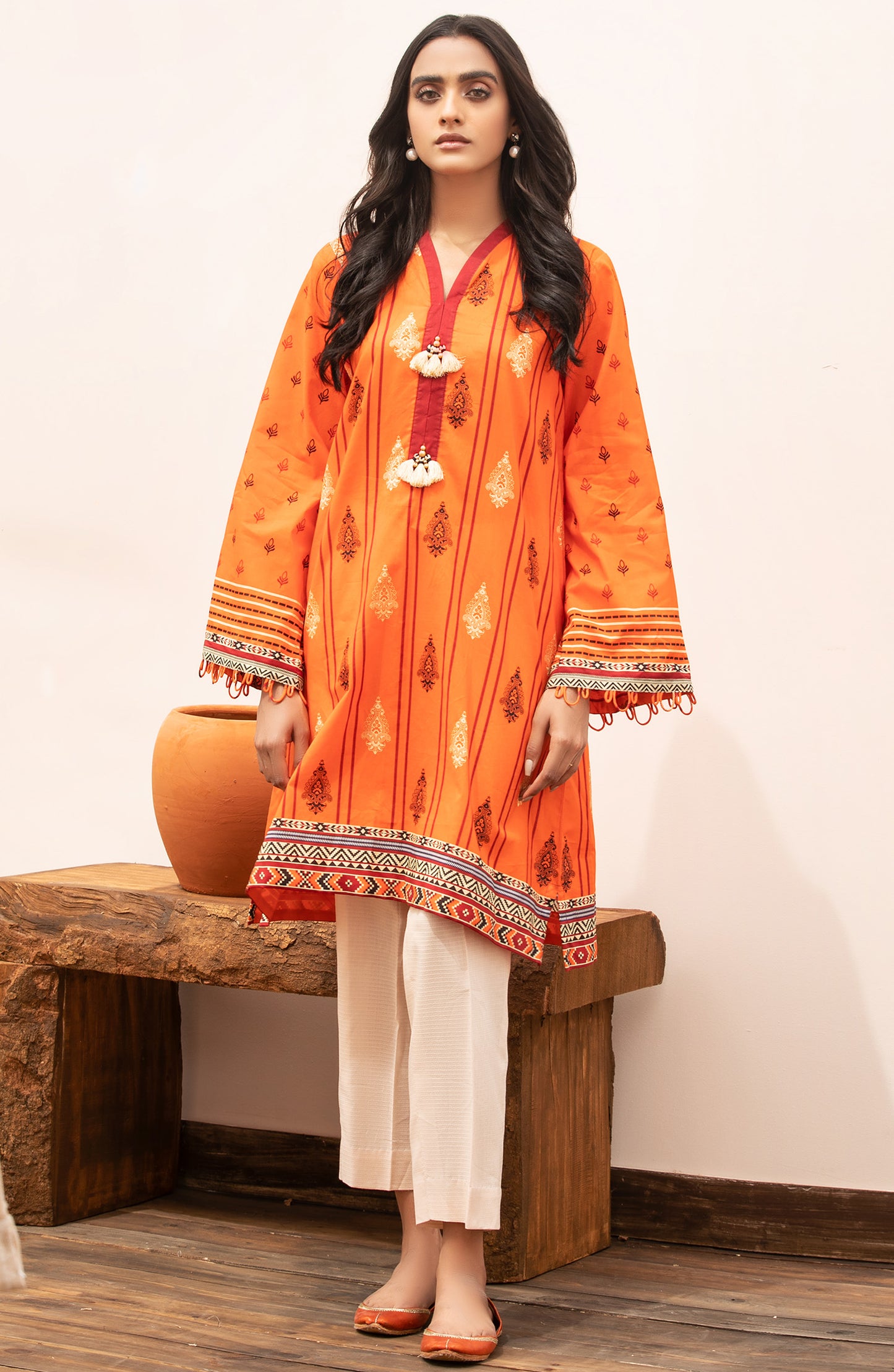 Unstitched 1 Piece Printed Lawn Shirt