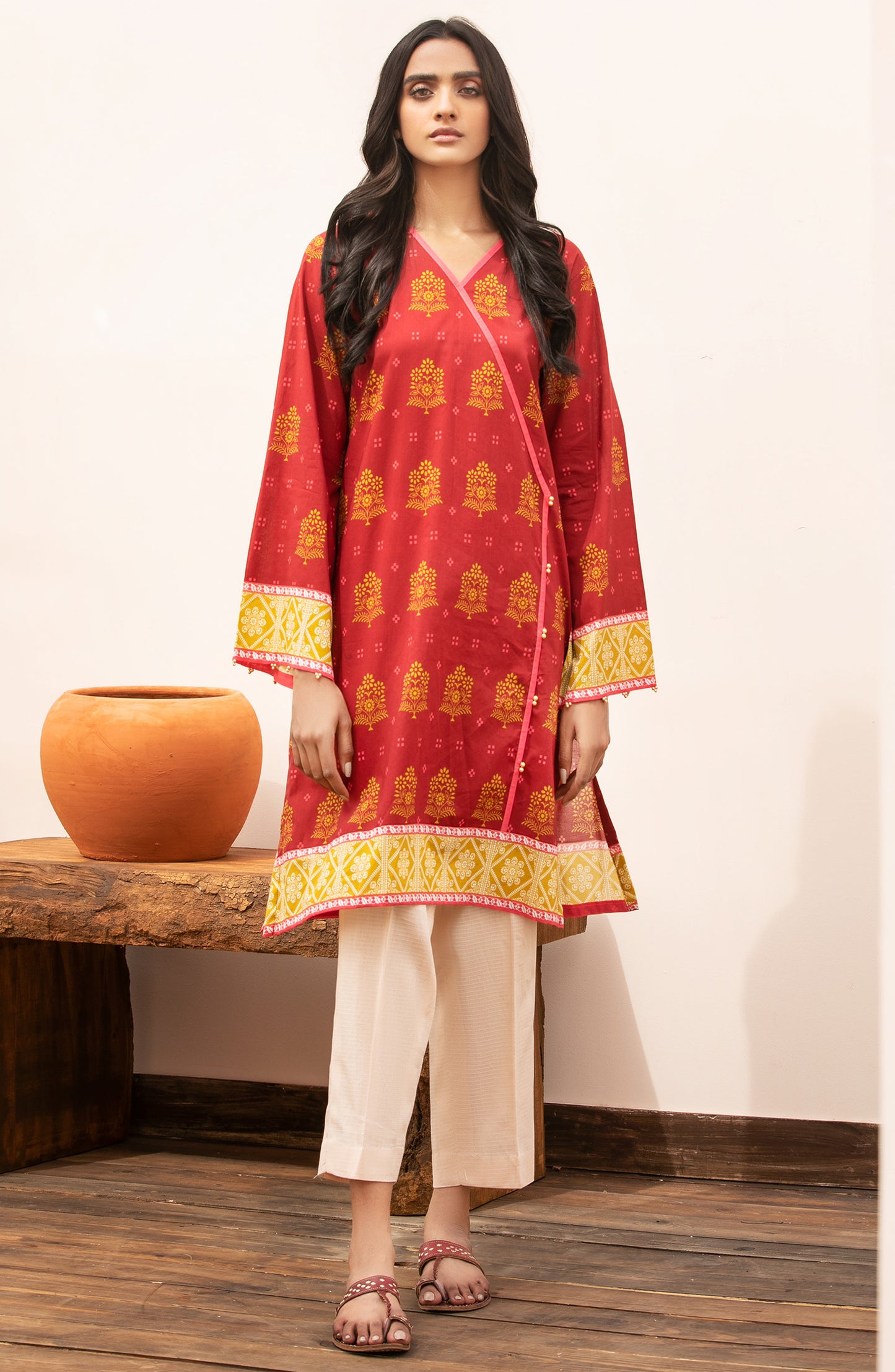 Unstitched 1 Piece Printed Lawn Shirt
