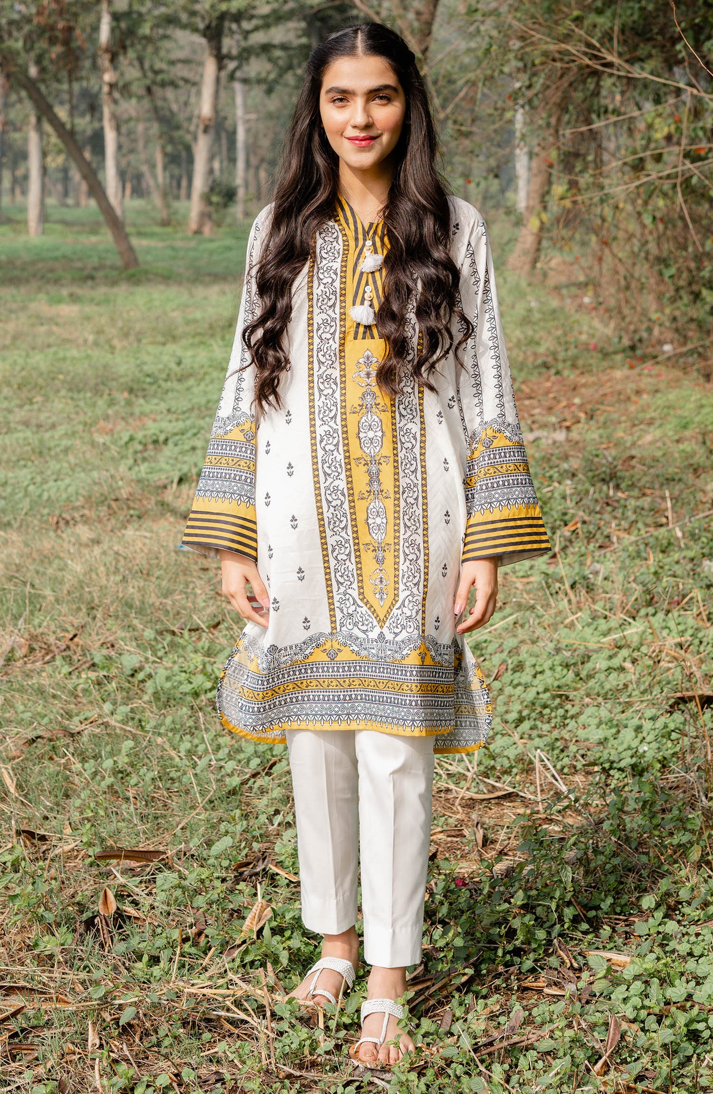 Stitched 1 Piece Plain Jacquard Shirt