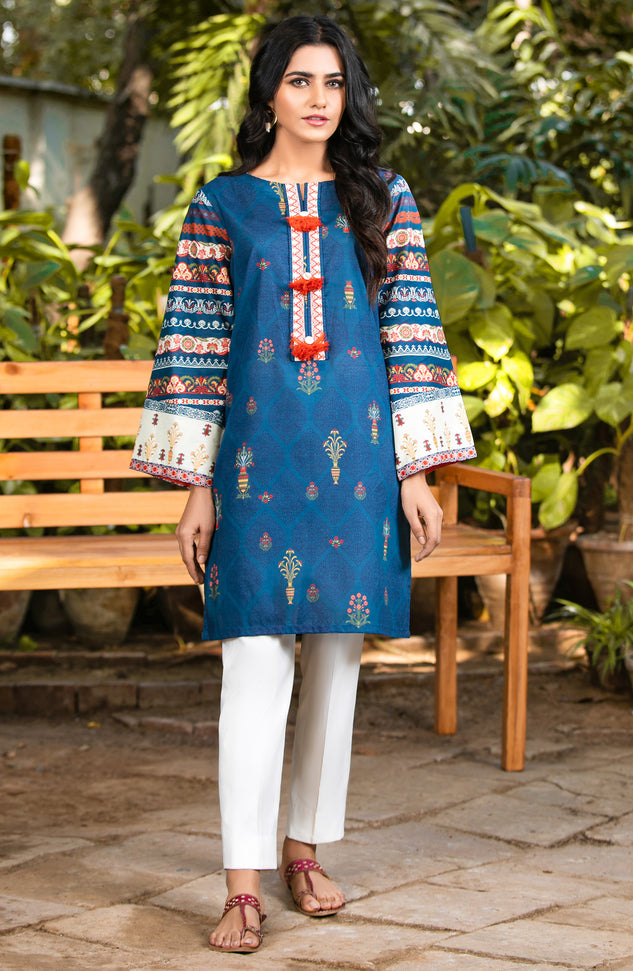 Unstitched 1 Piece Printed Lawn Shirt