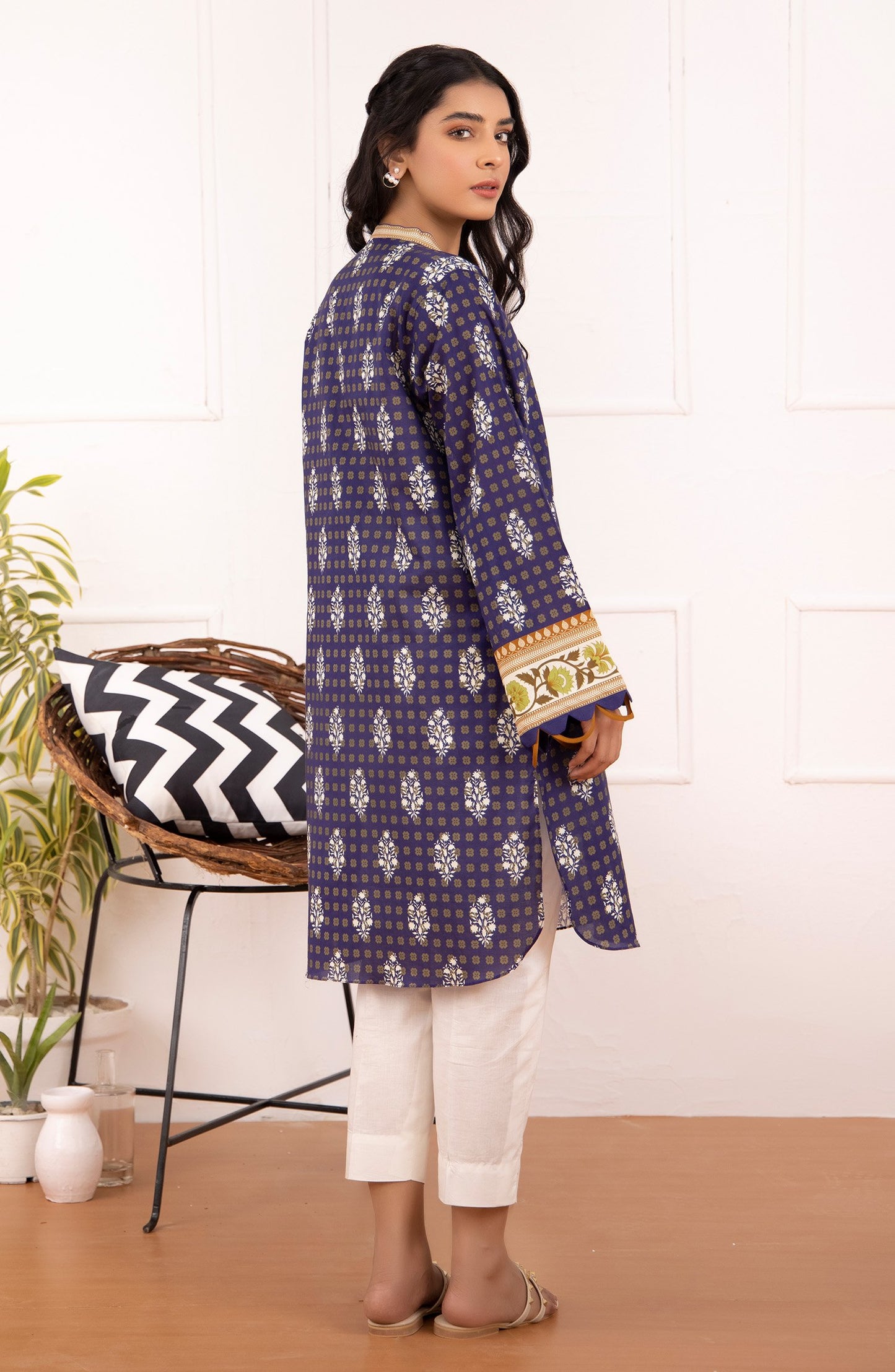 Stitched 1 Piece Printed Cambric Shirt