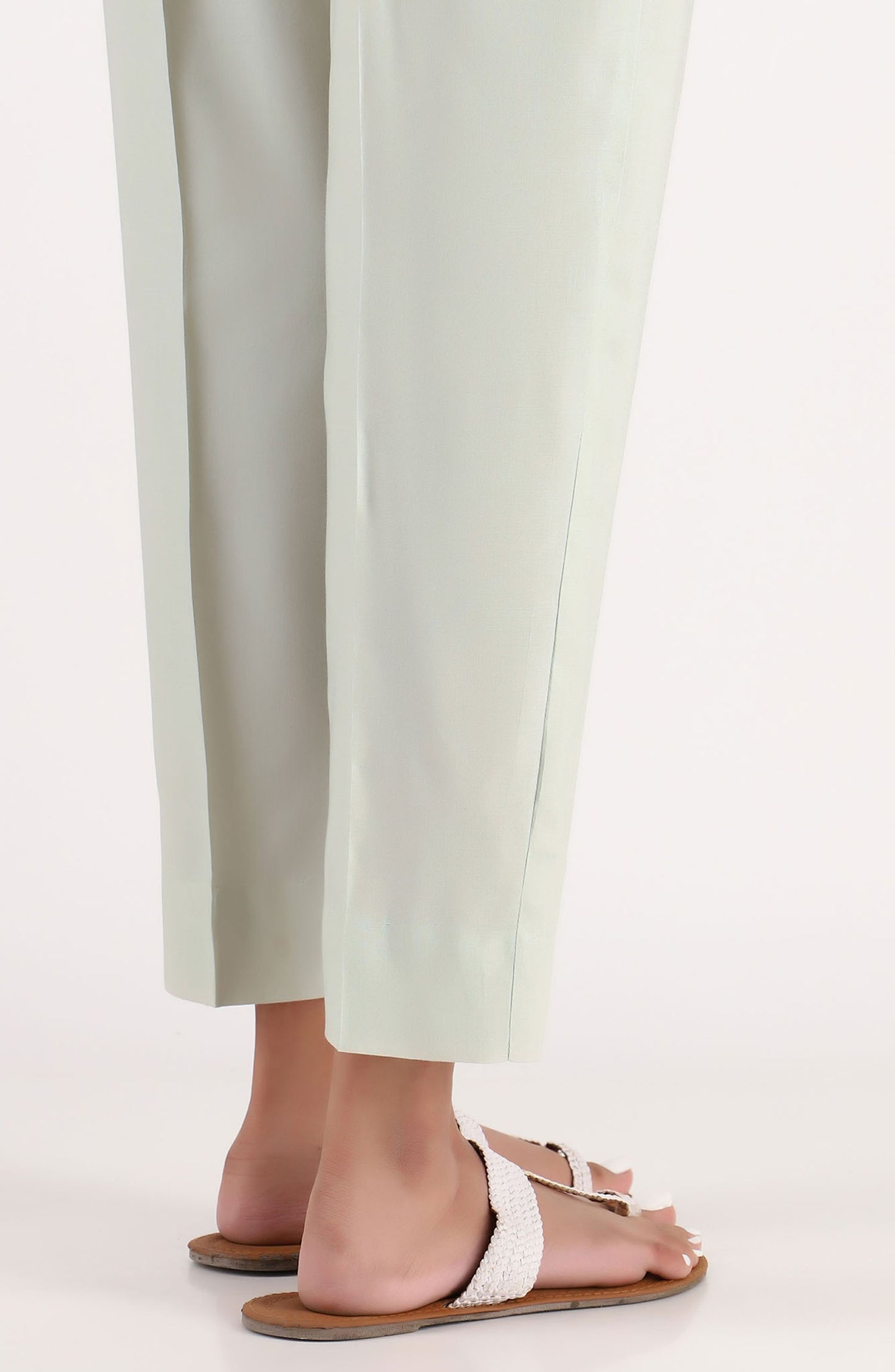 Stitched Basic Pants- Light Green