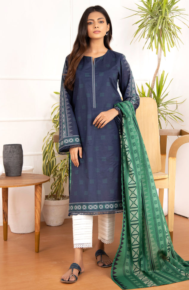 Unstitched 2 Piece Printed Lawn Shirt And Lawn Dupatta