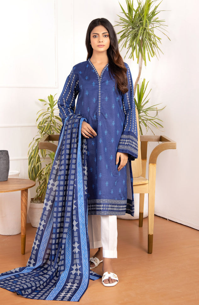 Unstitched 2 Piece Printed Lawn Shirt And Lawn Dupatta