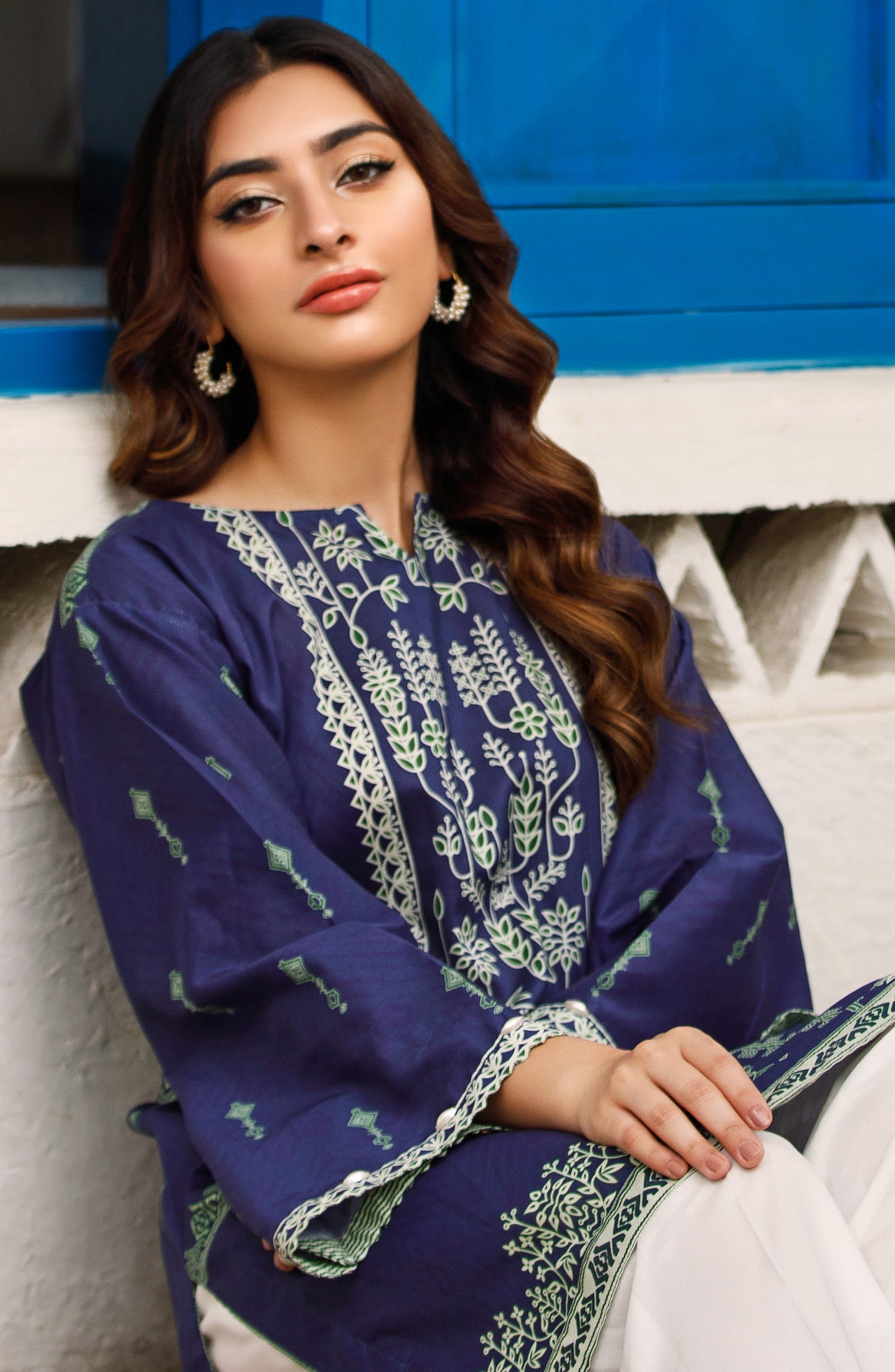 HCS-S-22-056/S BLUE LAWN SCSHIRT READY TO WEAR SHIRT