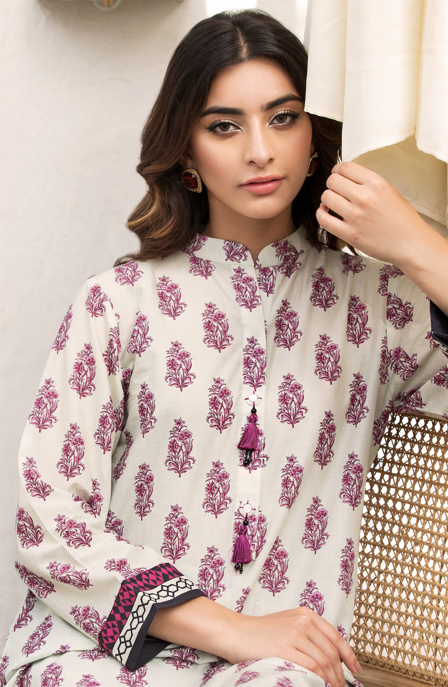 HCS-S-22-050/S CRÈME LAWN  READY TO WEAR SHIRT PANTS