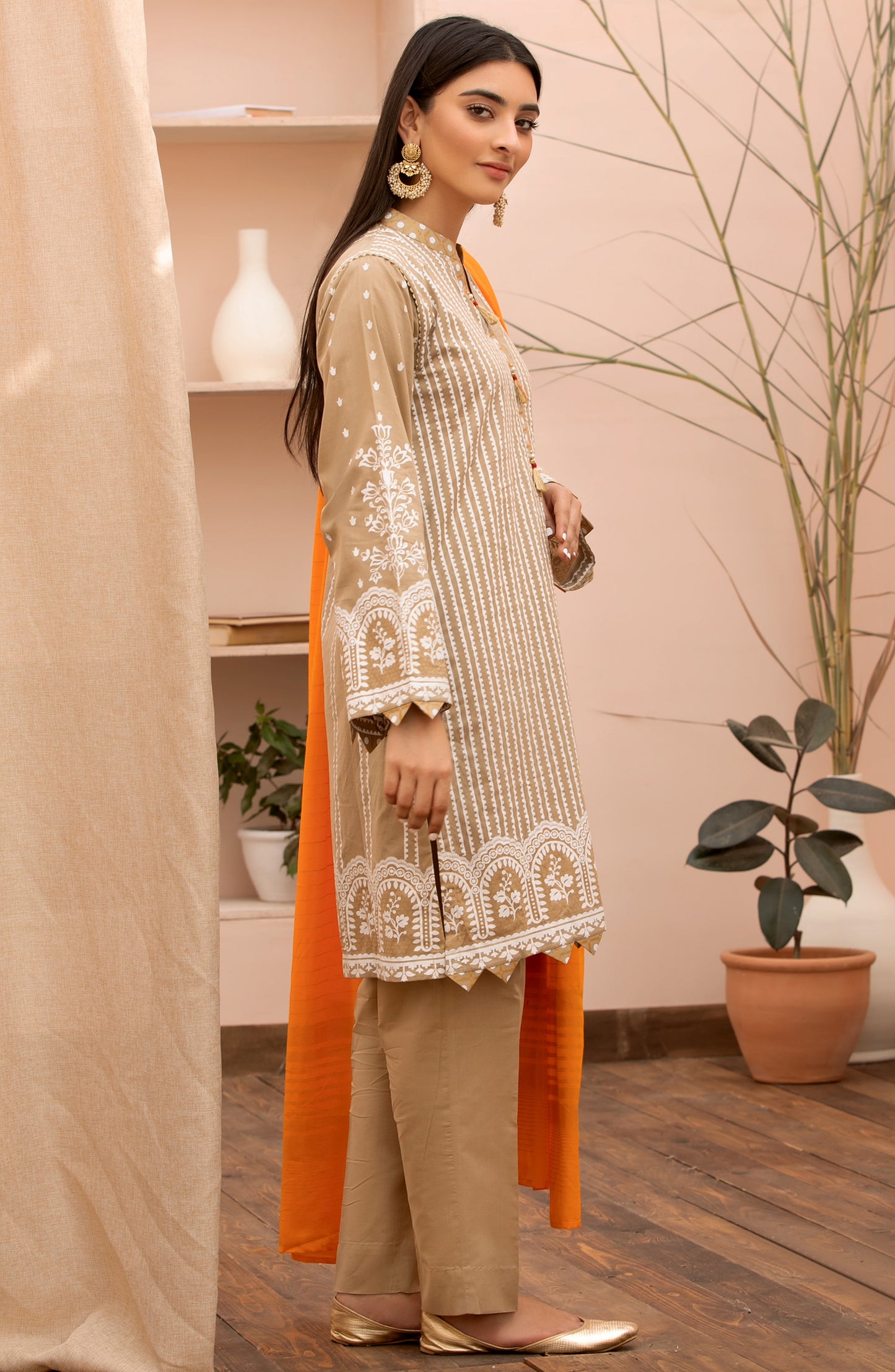 Unstitched 3 Piece Printed Lawn Suit