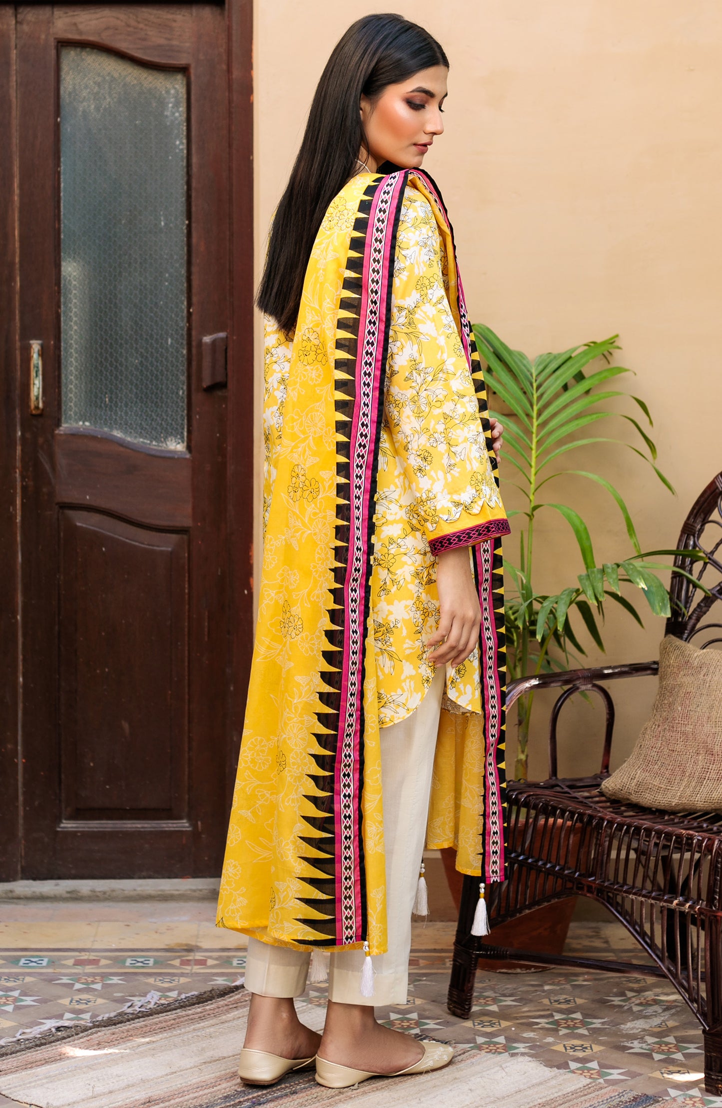 Unstitched 3 Piece Printed Lawn Suit