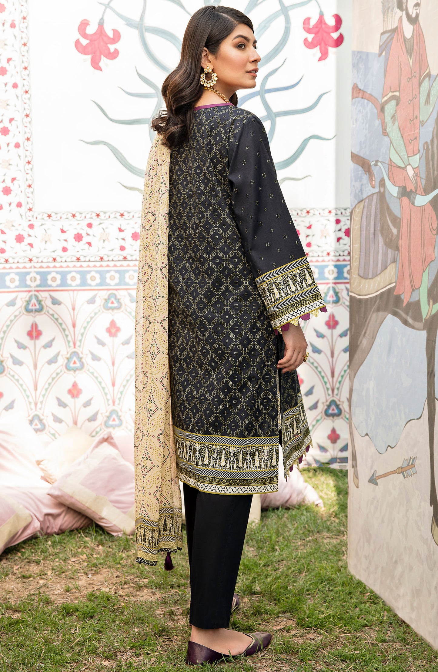 Unstitched 3 Piece Embroidered Lawn Suit