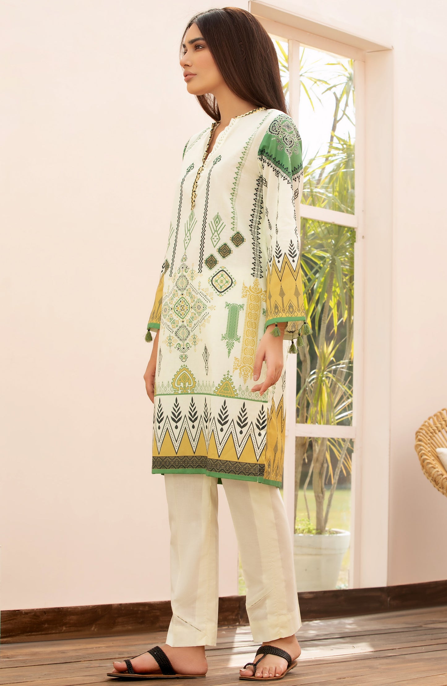 Unstitched 2 Piece Printed Lawn Shirt Trouser