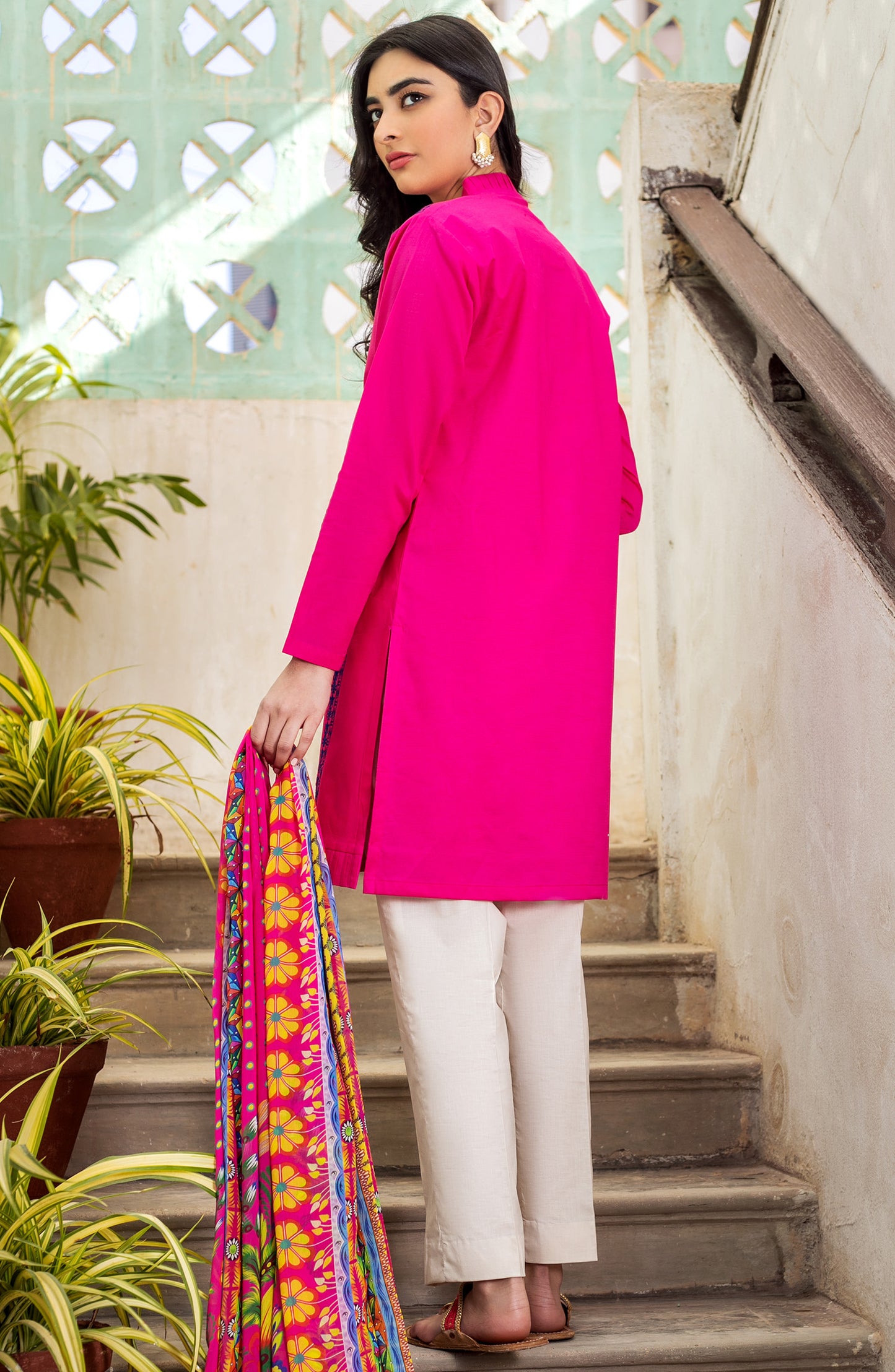 Unstitched 3 Piece Embroidered Lawn Suit