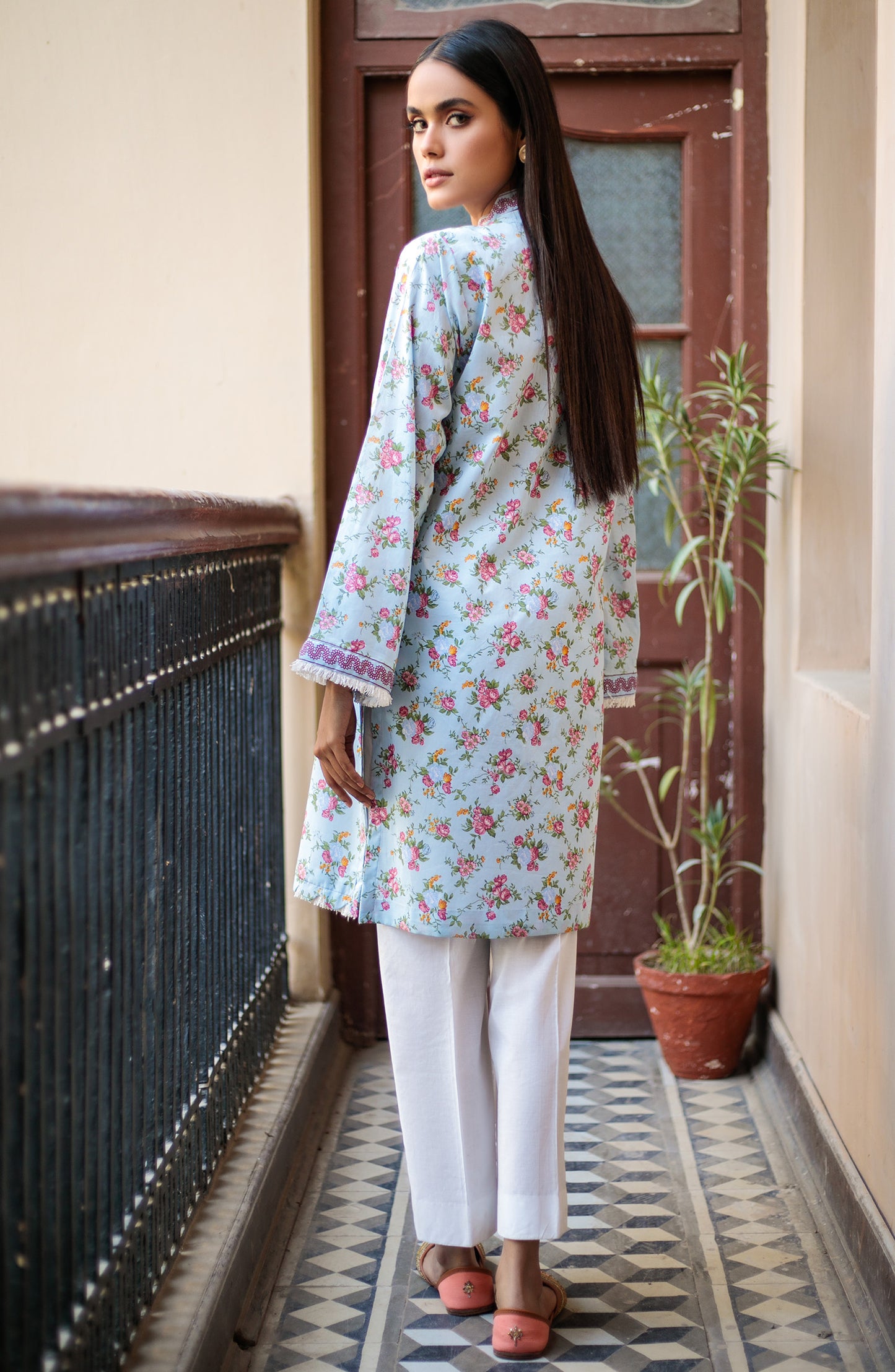 Unstitched 1 Piece Printed Lawn Shirt