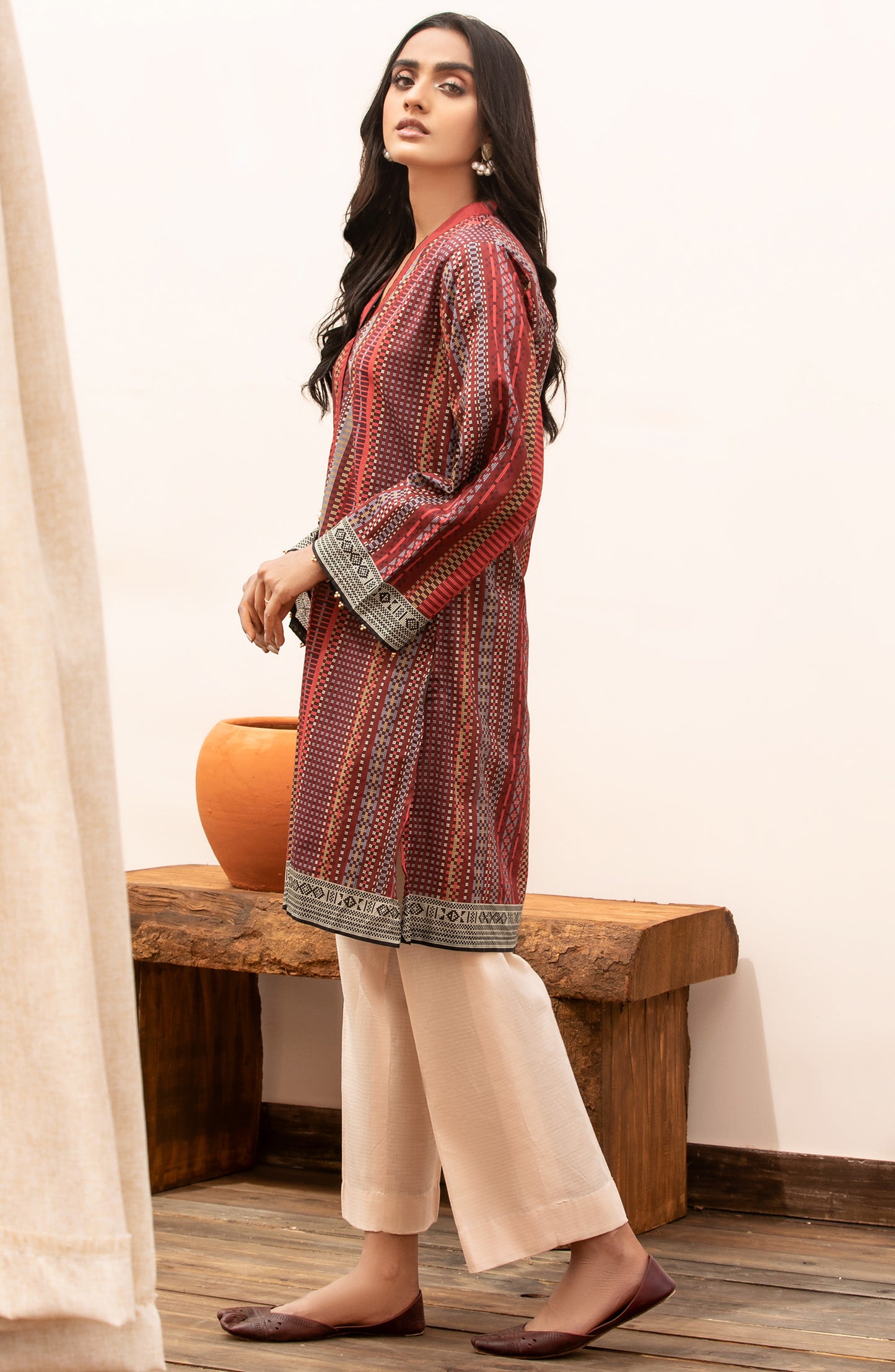 Unstitched 1 Piece Printed Lawn Shirt