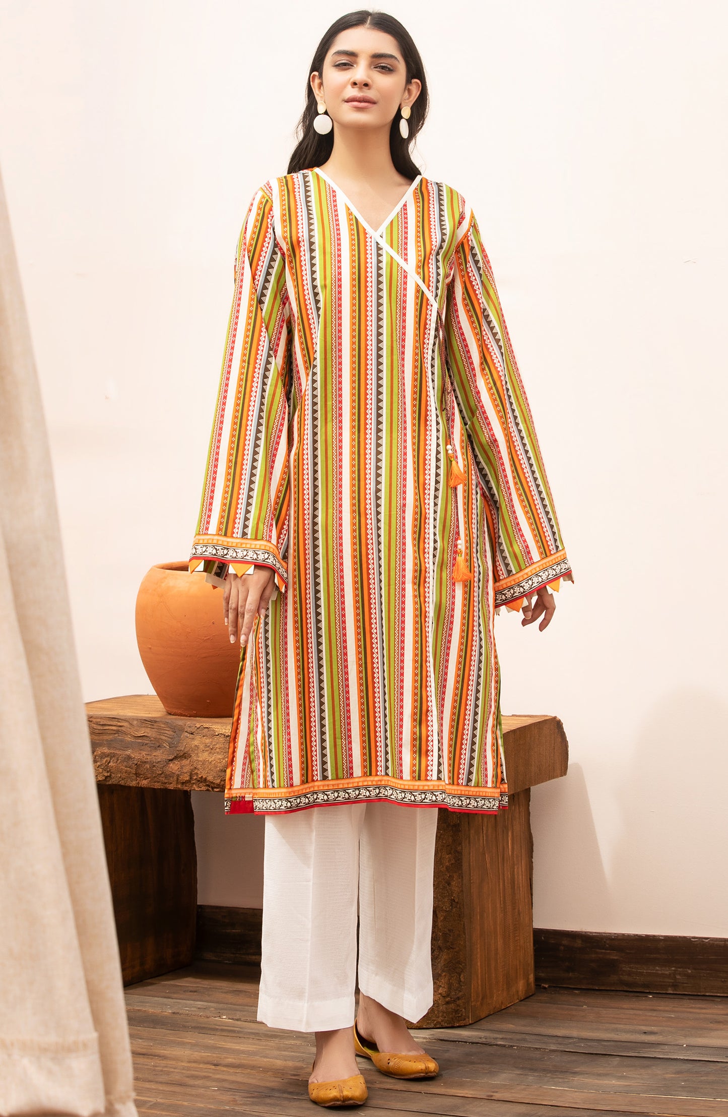 Stitched 1 Piece Printed Cambric Shirt