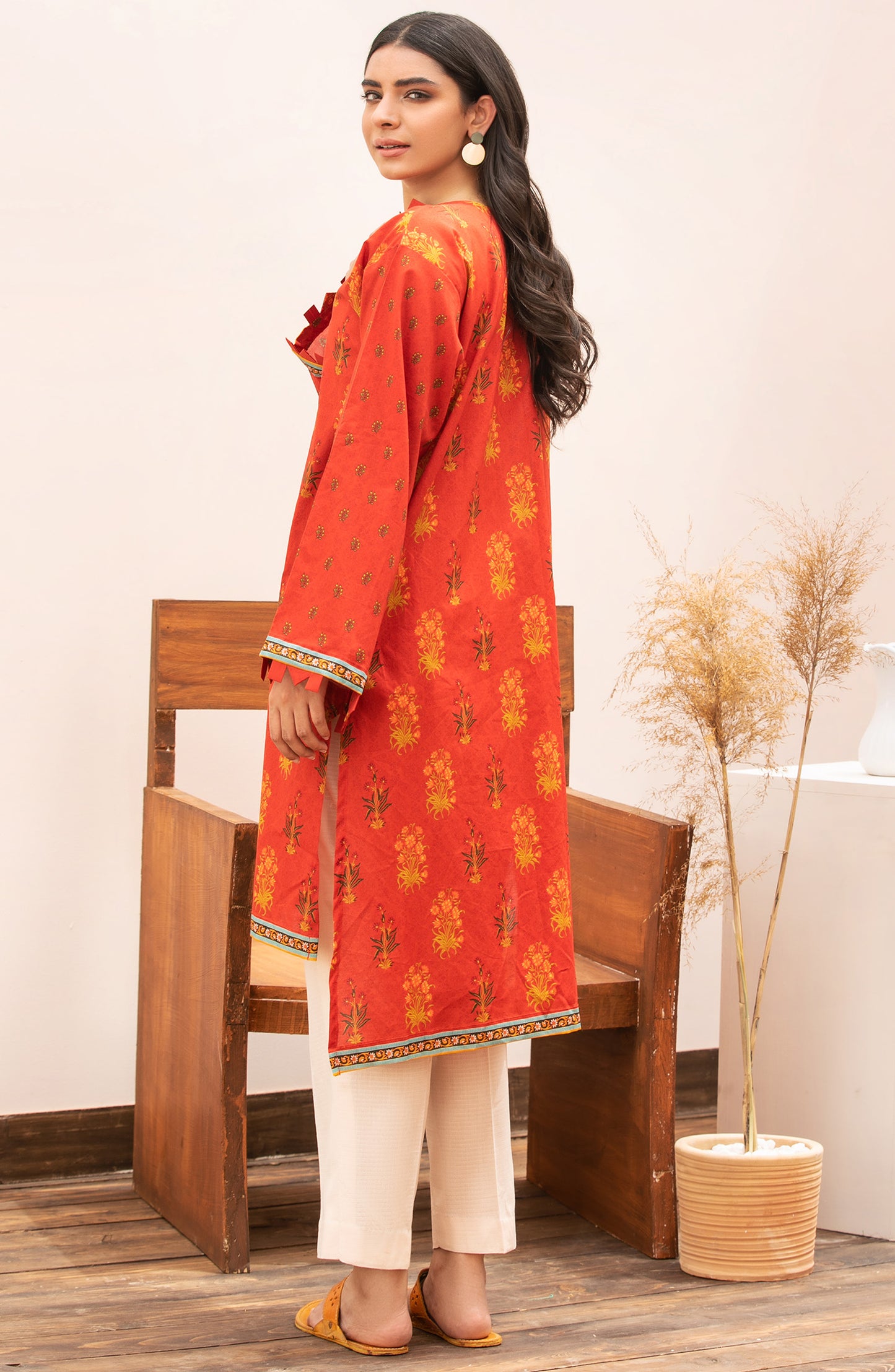 Unstitched 1 Piece Printed Lawn Shirt