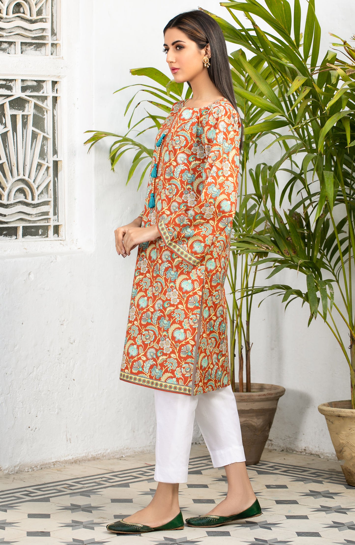 Unstitched 1 Piece Printed Lawn Shirt