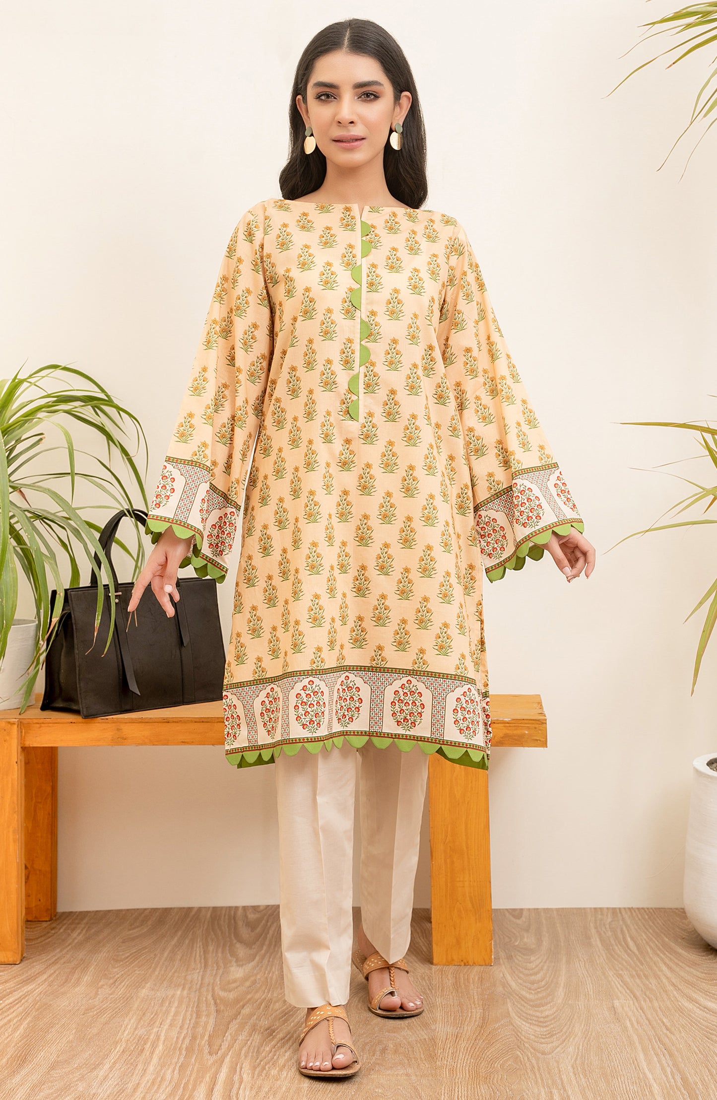 Unstitched 1 Piece Printed Lawn Shirt